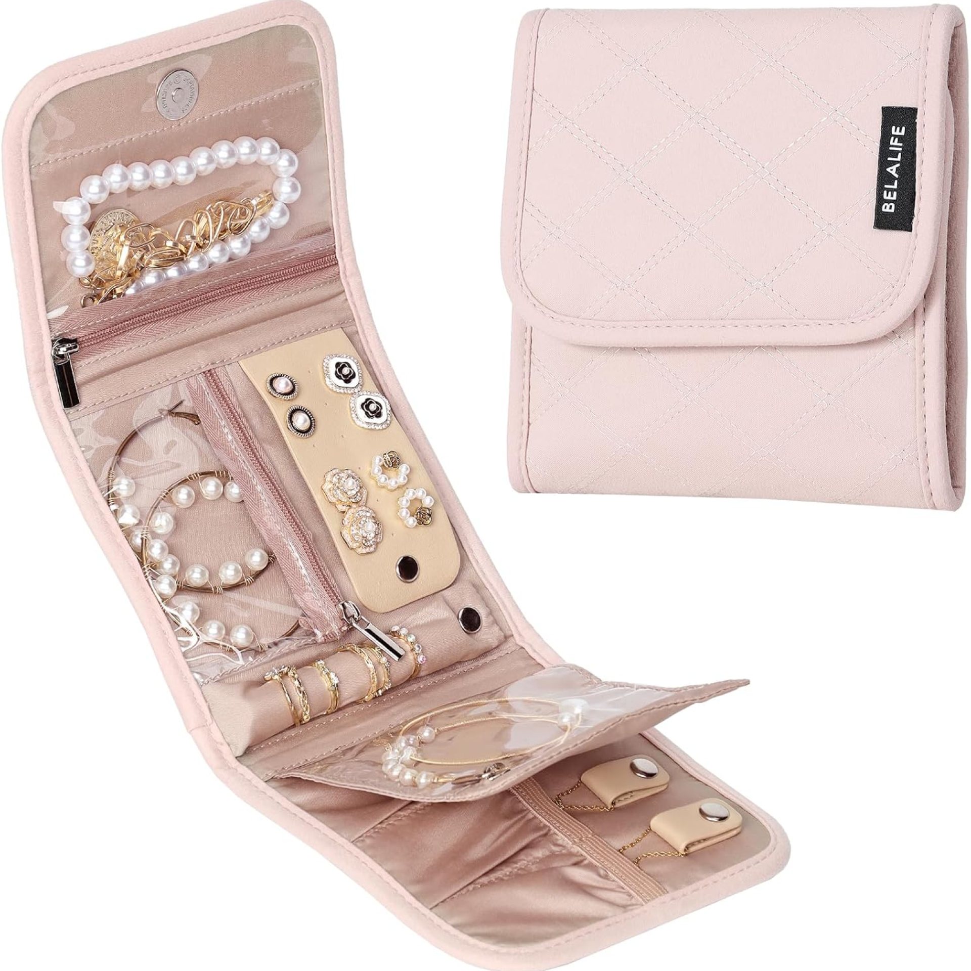 BELALIFE Travel Jewelry Organizer BELALIFE Travel Jewelry Organizer