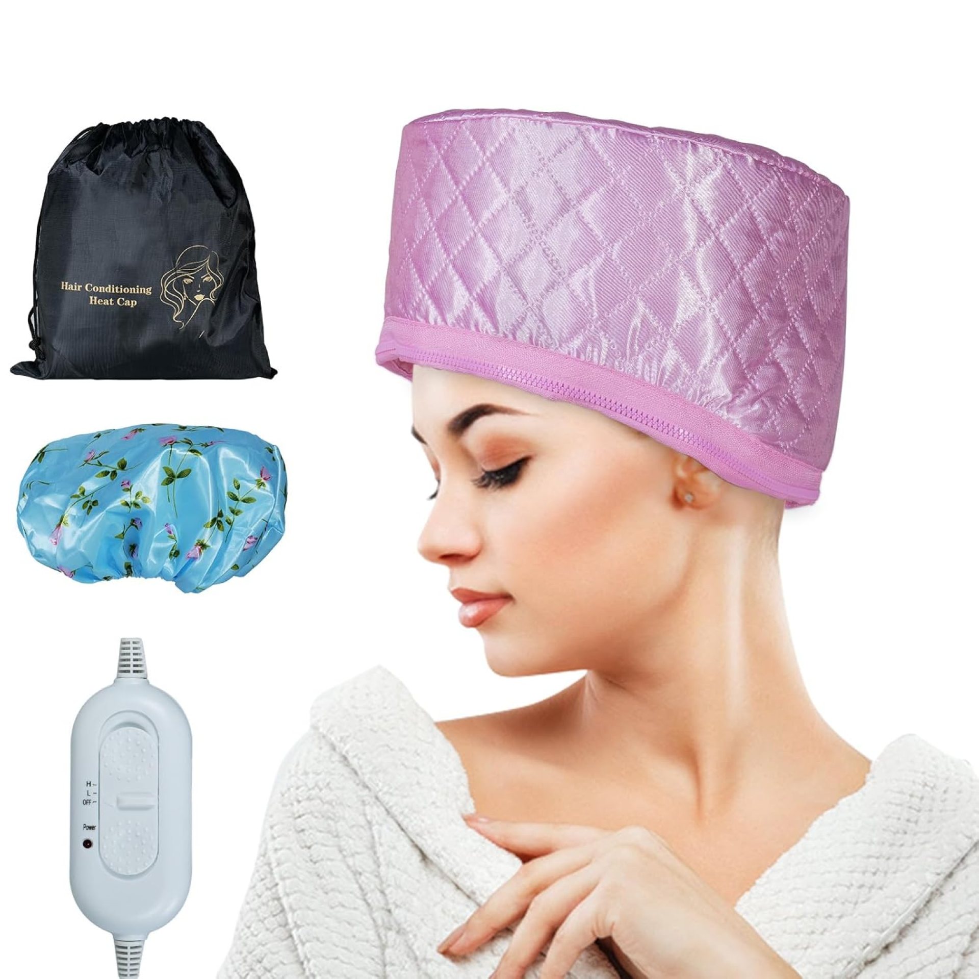 Hair Thermal Steamer Treatment SPA Cap Nourishing Care Hat with Adjustable Temperature Control, Moisturize and Nourish, Hair Care for Home Use Hair Thermal Steamer Treatment SPA Cap Nourishing Care Hat with Adjustable Temperature Control, Moisturize and Nourish, Hair Care for Home Use