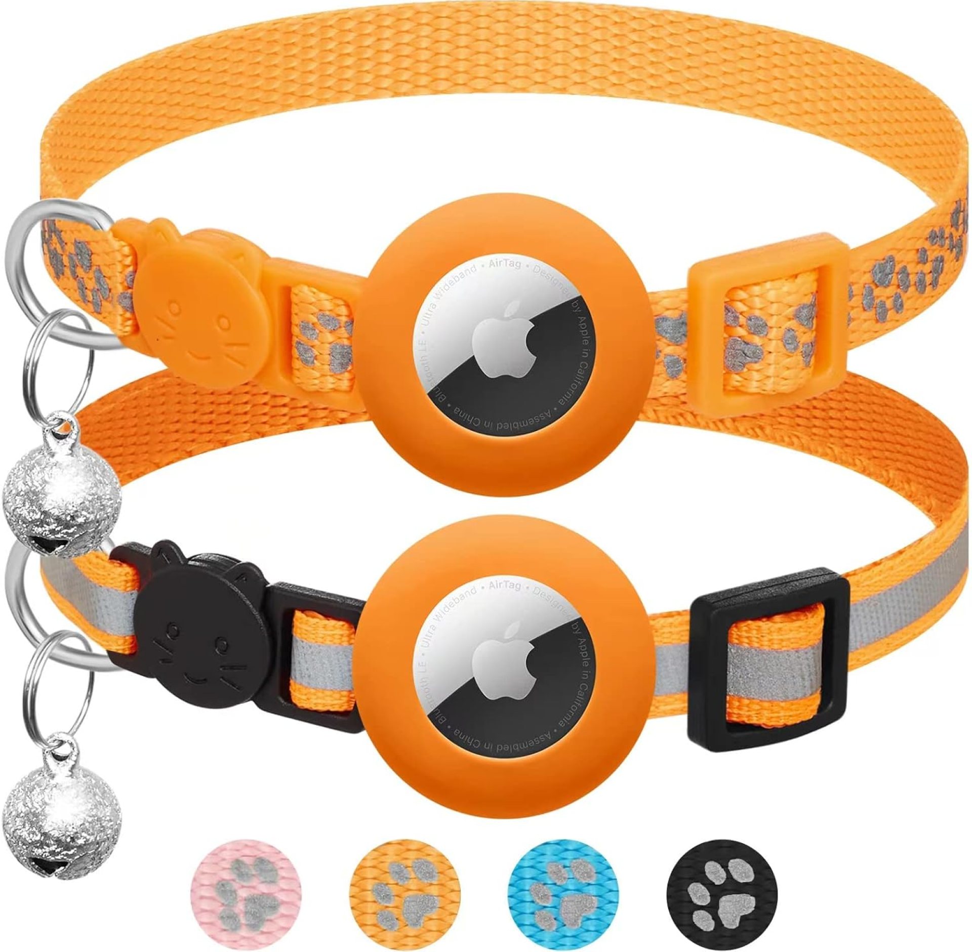 2 Pack Airtag Cat Collar Breakaway with Bell,Reflective Kitten Collar with Apple Airtag Cat Collar Holder,Adjustable 7-12In,Safety Buckle for Girl Boy Cats,Pet Supplies,Accessories,Gifts(Orange) 2 Pack Airtag Cat Collar Breakaway with Bell,Reflective Kitten Collar with Apple Airtag Cat Collar Holder,Adjustable 7-12In,Safety Buckle for Girl Boy Cats,Pet Supplies,Accessories,Gifts(Orange)