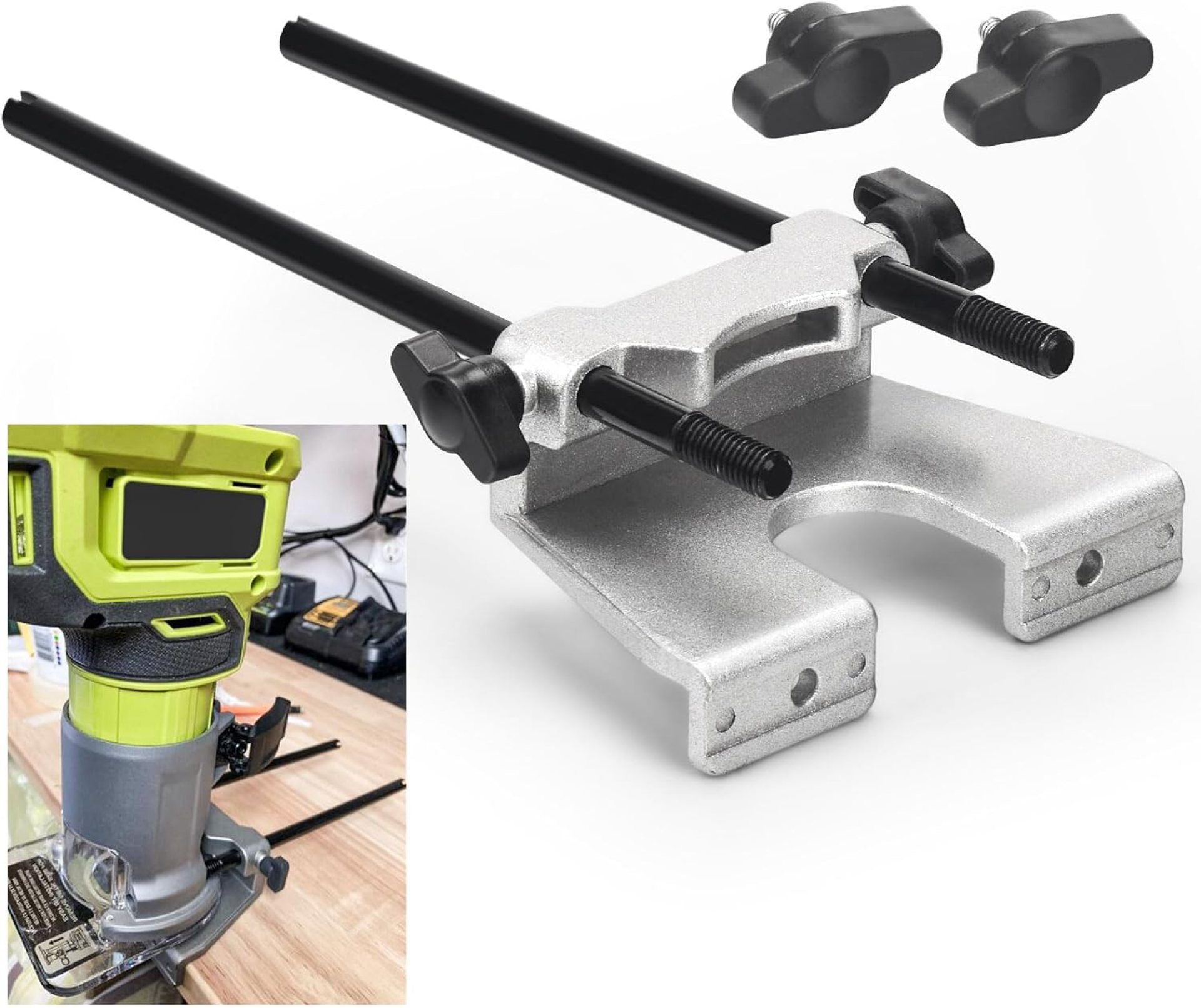 204358001 Edge Guide Assembly/Trim Router Edge Guide – by Ohoho – Compatible with Ryobi Router Edge Guide – Fits Model P601, PCL424B, PCL424, R2401, P206 204358001 Edge Guide Assembly/Trim Router Edge Guide – by Ohoho – Compatible with Ryobi Router Edge Guide – Fits Model P601, PCL424B, PCL424, R2401, P206
