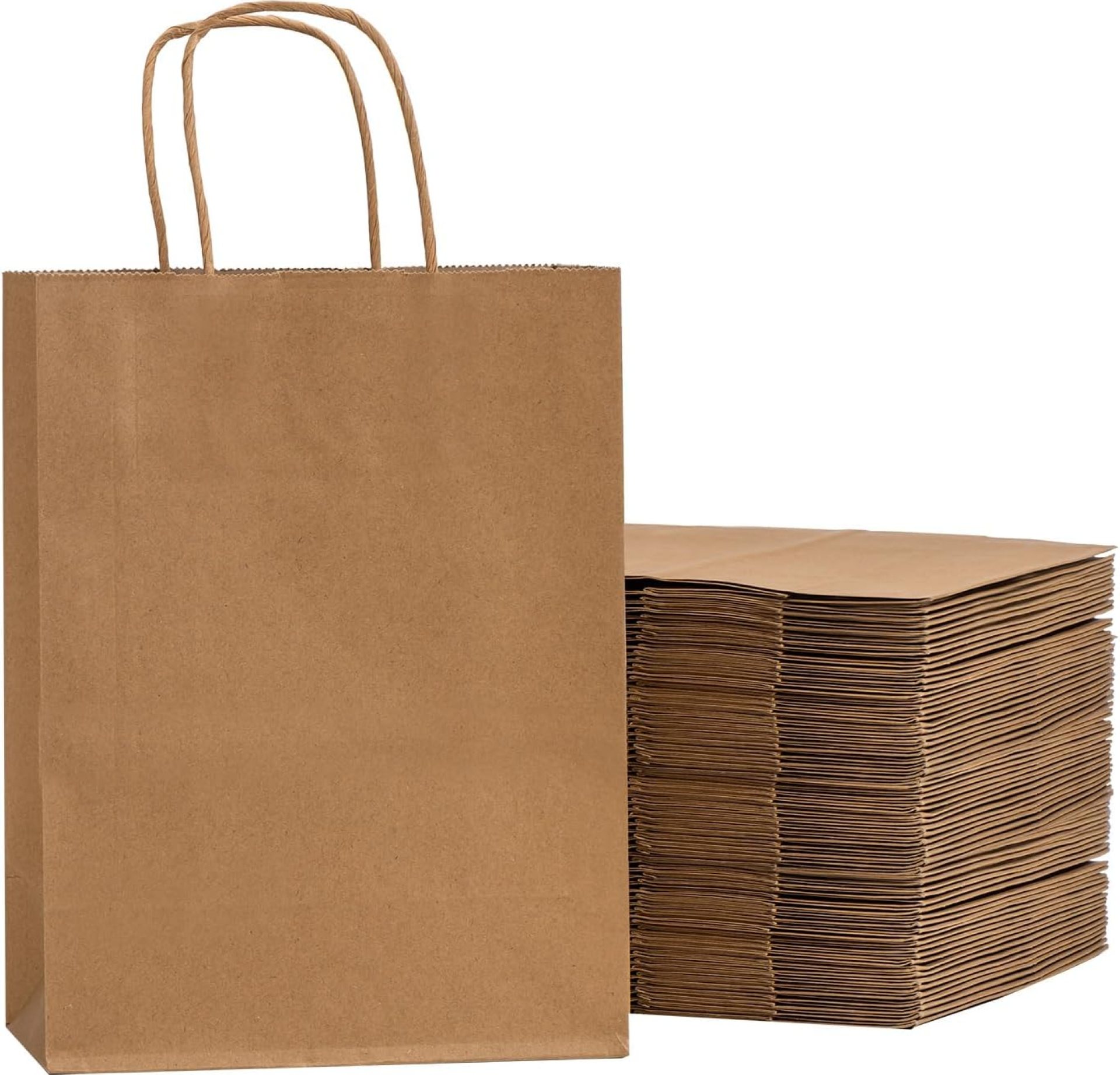 RACETOP Brown Paper Bags with Handles Bulk 100Pcs 8×4.5×10.8 Inch Gift Bags Bulk, Brown Kraft Paper Bags, Retail Bags, Party Bags, Shopping Bags, Favor Bags RACETOP Brown Paper Bags with Handles Bulk 100Pcs 8×4.5×10.8 Inch Gift Bags Bulk, Brown Kraft Paper Bags, Retail Bags, Party Bags, Shopping Bags, Favor Bags