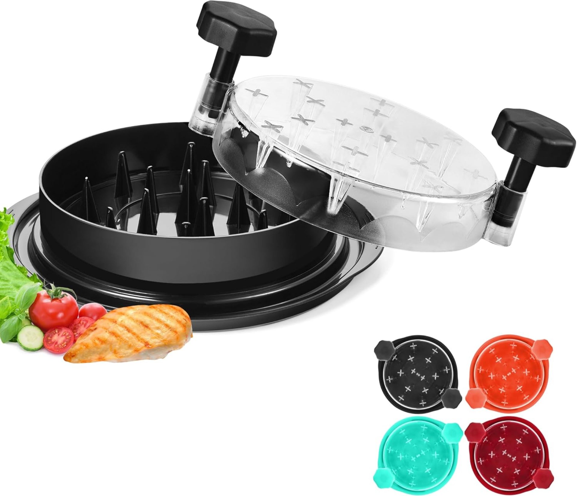 Chicken Shredder Tool Twist Large: 2025 Pro & Standard Food-Grade Visible Meat Shredder Tool Twist with Anti-Slip Petal-Like Base, Chicken Breast Shredder, Chicken Grinder (Black, Standard – 8″) Chicken Shredder Tool Twist Large: 2025 Pro & Standard Food-Grade Visible Meat Shredder Tool Twist with Anti-Slip Petal-Like Base, Chicken Breast Shredder, Chicken Grinder (Black, Standard – 8″)