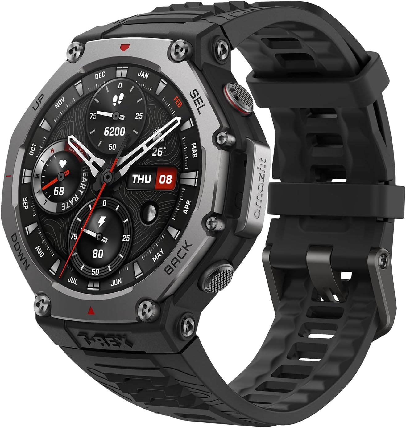 Amazfit T-Rex 3 Military Smart Watch 48mm, Fitness Watches with GPS (with Privacy), AI, Voice Control, Offline Maps, for Android or iPhone, 170 Sports Modes, 328ft Water-Resistant, Black Amazfit T-Rex 3 Military Smart Watch 48mm, Fitness Watches with GPS (with Privacy), AI, Voice Control, Offline Maps, for Android or iPhone, 170 Sports Modes, 328ft Water-Resistant, Black