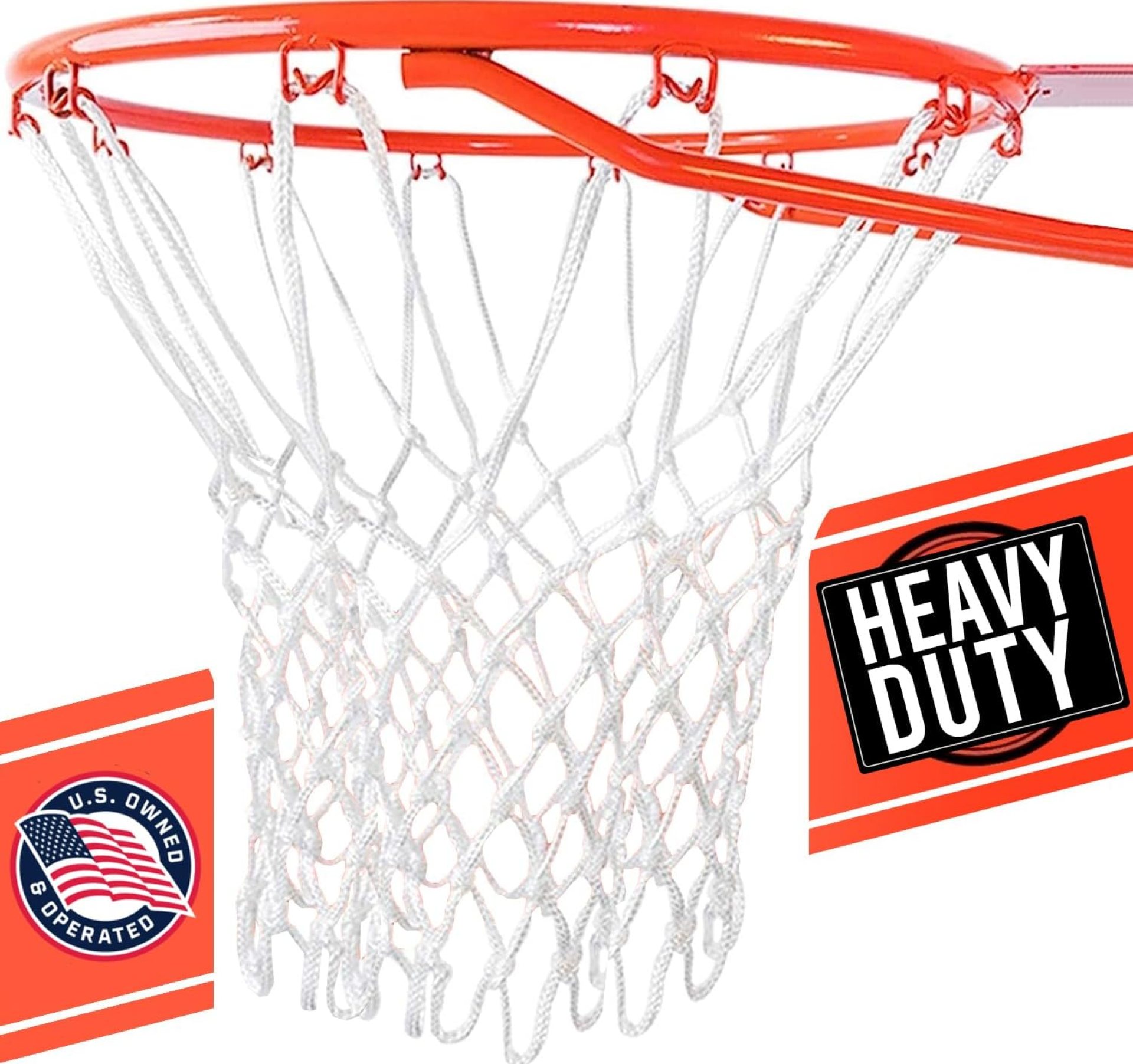 Heavy Duty Basketball Net Replacement – All Weather Anti Whip, Fits Standard Indoor or Outdoor Rims – 12 Loops Heavy Duty Basketball Net Replacement – All Weather Anti Whip, Fits Standard Indoor or Outdoor Rims – 12 Loops