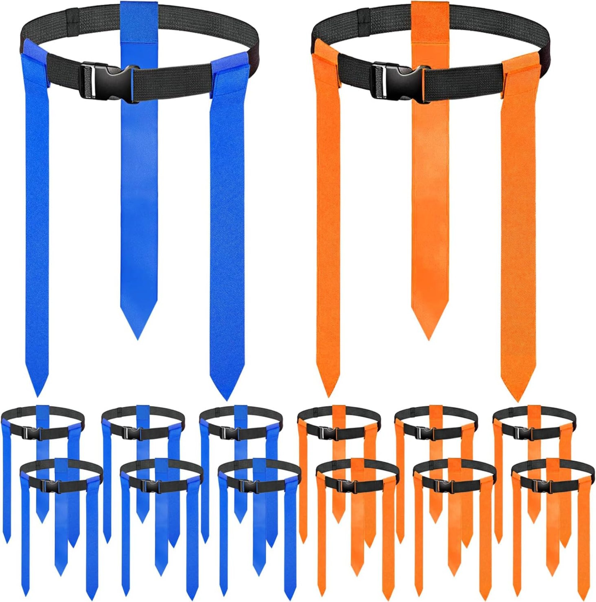 Flag Football Belts, 6/14 Players Game Kit with flags for Youth and Adults Indoor & Outdoor Training Equipment Flag Football Belts, 6/14 Players Game Kit with flags for Youth and Adults Indoor & Outdoor Training Equipment