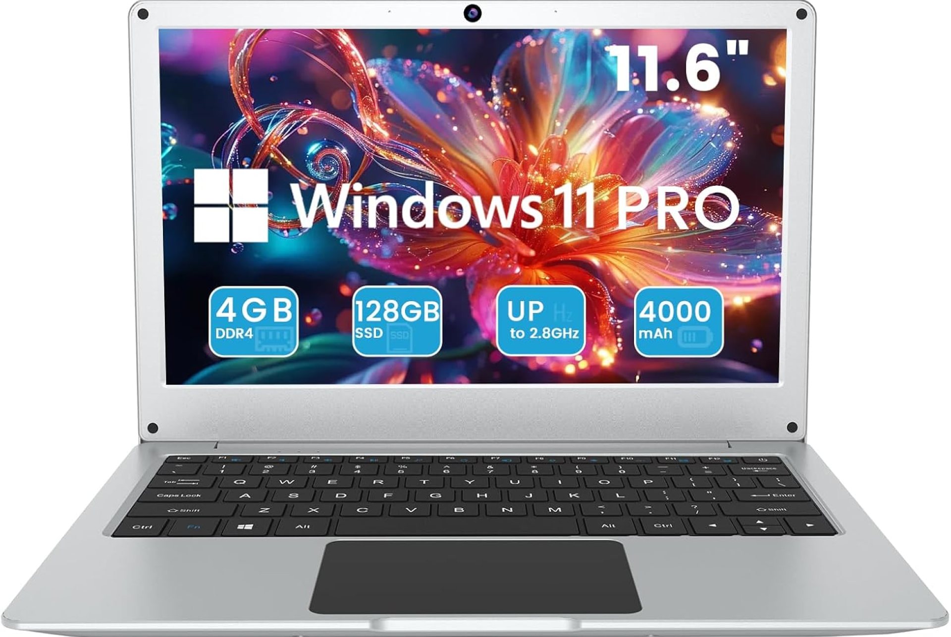 Azeyou 11.6” Laptop HD Display,N4020C, Student Laptop Computer 4GB DDR4 RAM, 128GB SSD, Windows 11 Pro Laptops, Metal Shell, WiFi, BT4.2, USB3.0, Type_C 4000mAh Battery (Silver) Azeyou 11.6” Laptop HD Display,N4020C, Student Laptop Computer 4GB DDR4 RAM, 128GB SSD, Windows 11 Pro Laptops, Metal Shell, WiFi, BT4.2, USB3.0, Type_C 4000mAh Battery (Silver)