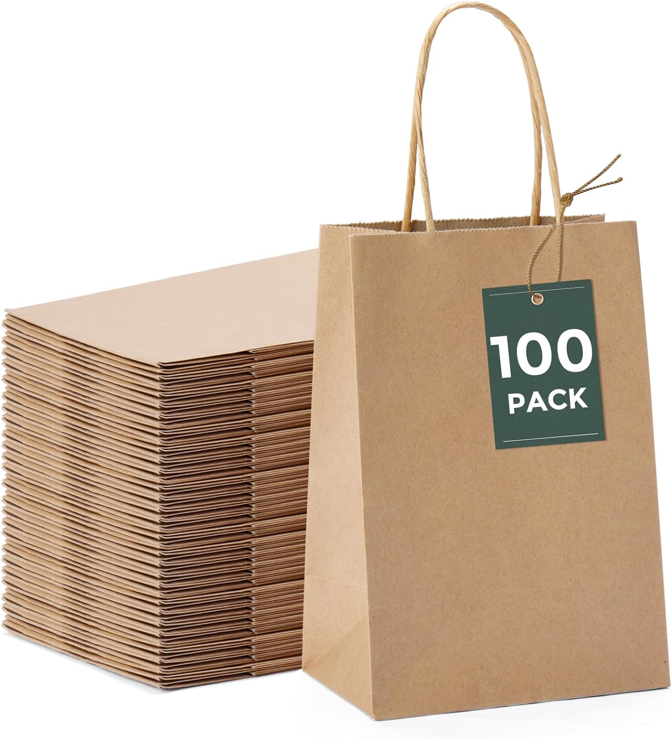 GSSUSA 100 Pack Paper Gift Bags 5.25×3.75×8” Small Paper Bags with Handles Bulk, Brown Kraft Paper Bags for Small Business, Sturdy Grocery Retail Shopping Bags, Birthday Party Favor Bags, Craft Bags GSSUSA 100 Pack Paper Gift Bags 5.25×3.75×8” Small Paper Bags with Handles Bulk, Brown Kraft Paper Bags for Small Business, Sturdy Grocery Retail Shopping Bags, Birthday Party Favor Bags, Craft Bags