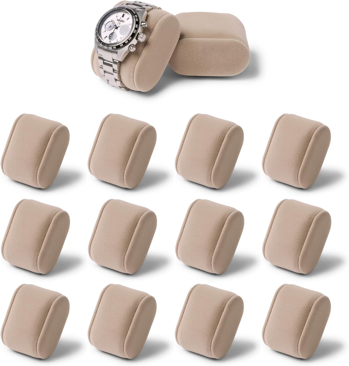 TAWBURY Bayswater Watch Box Pillows – Small | 18cm/7.1″ Circumference | 5.1cm/2″ Width | Compatible with Bayswater 12 Slot Watch Box (Taupe) | Pack of 12 Pillows (Beige/Cream) TAWBURY Bayswater Watch Box Pillows – Small | 18cm/7.1″ Circumference | 5.1cm/2″ Width | Compatible with Bayswater 12 Slot Watch Box (Taupe) | Pack of 12 Pillows (Beige/Cream)