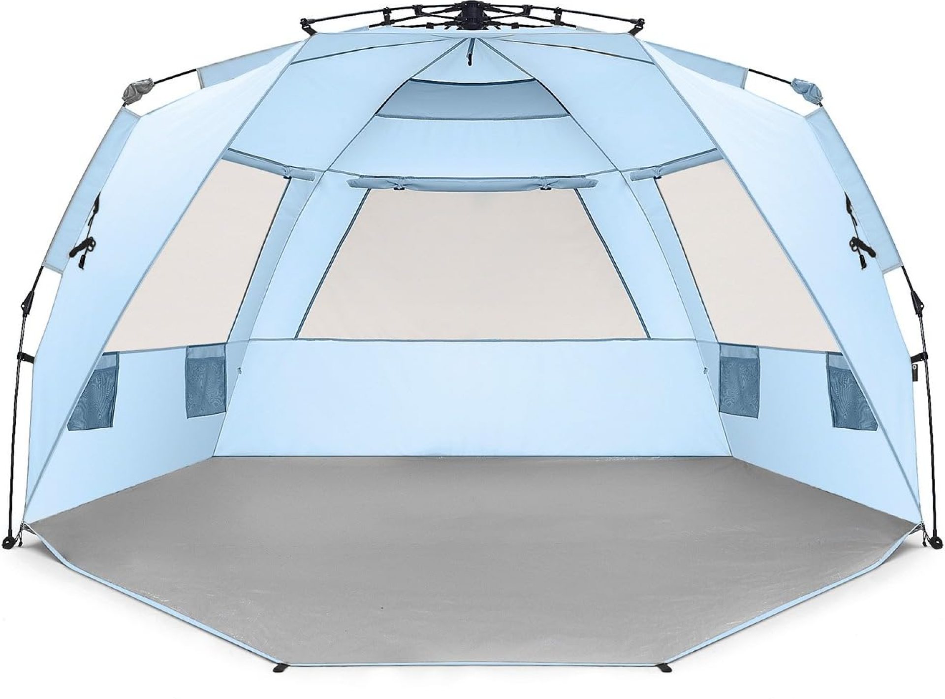 Easthills Outdoors Instant Shader Deluxe XL Beach Tent Easy Up 99″ Wide for 4-6 Person Sun Shelter – Extended Zippered Porch Included Blue Easthills Outdoors Instant Shader Deluxe XL Beach Tent Easy Up 99″ Wide for 4-6 Person Sun Shelter – Extended Zippered Porch Included Blue