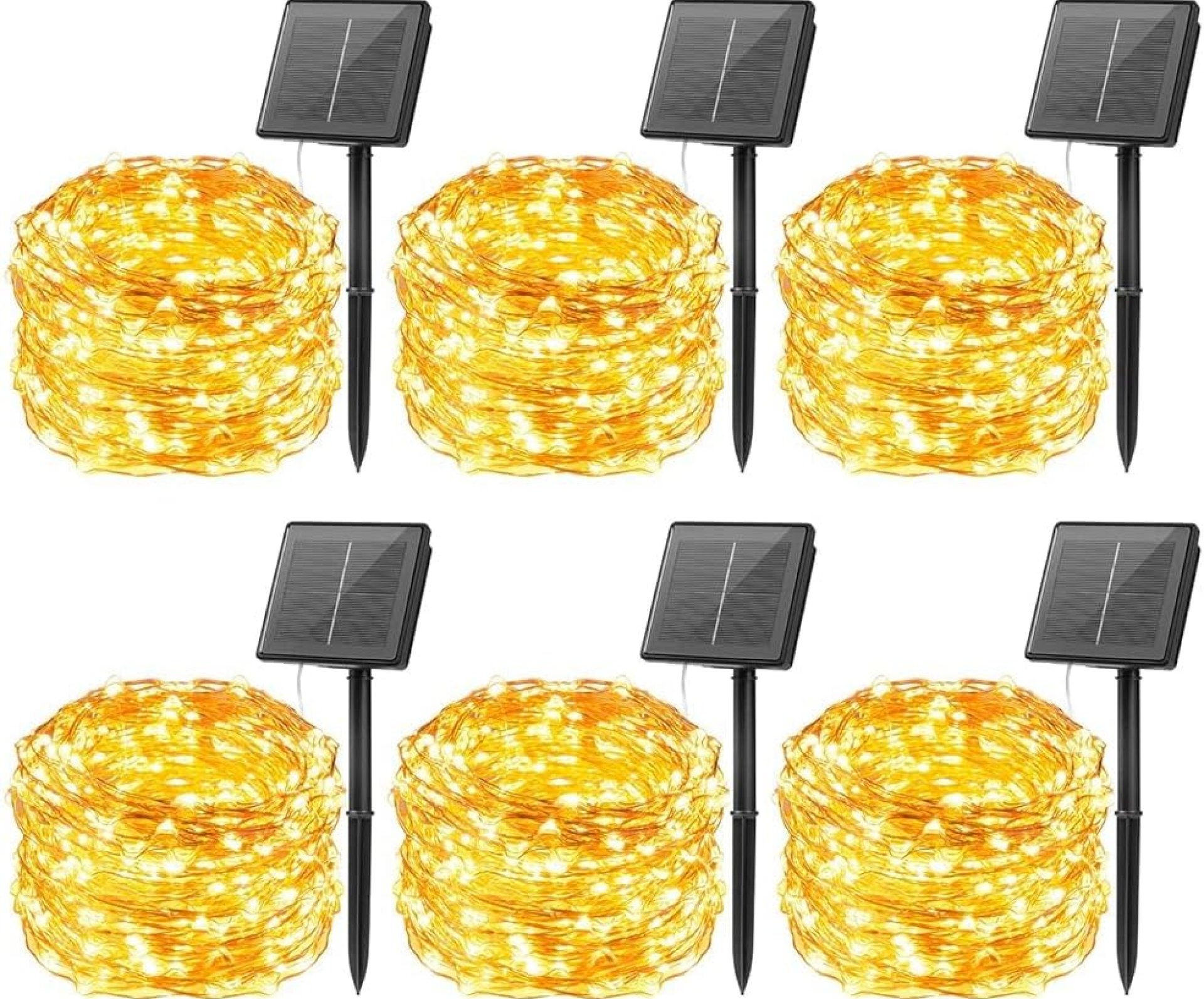 Minetom Solar String Lights for Outside, 6 Packs Total 198Ft 600 LED Outdoor Solar Fairy Lights, 8 Modes Balcony Lights for Tree Patio Christmas Party Wedding Decor (Warm White) Minetom Solar String Lights for Outside, 6 Packs Total 198Ft 600 LED Outdoor Solar Fairy Lights, 8 Modes Balcony Lights for Tree Patio Christmas Party Wedding Decor (Warm White)