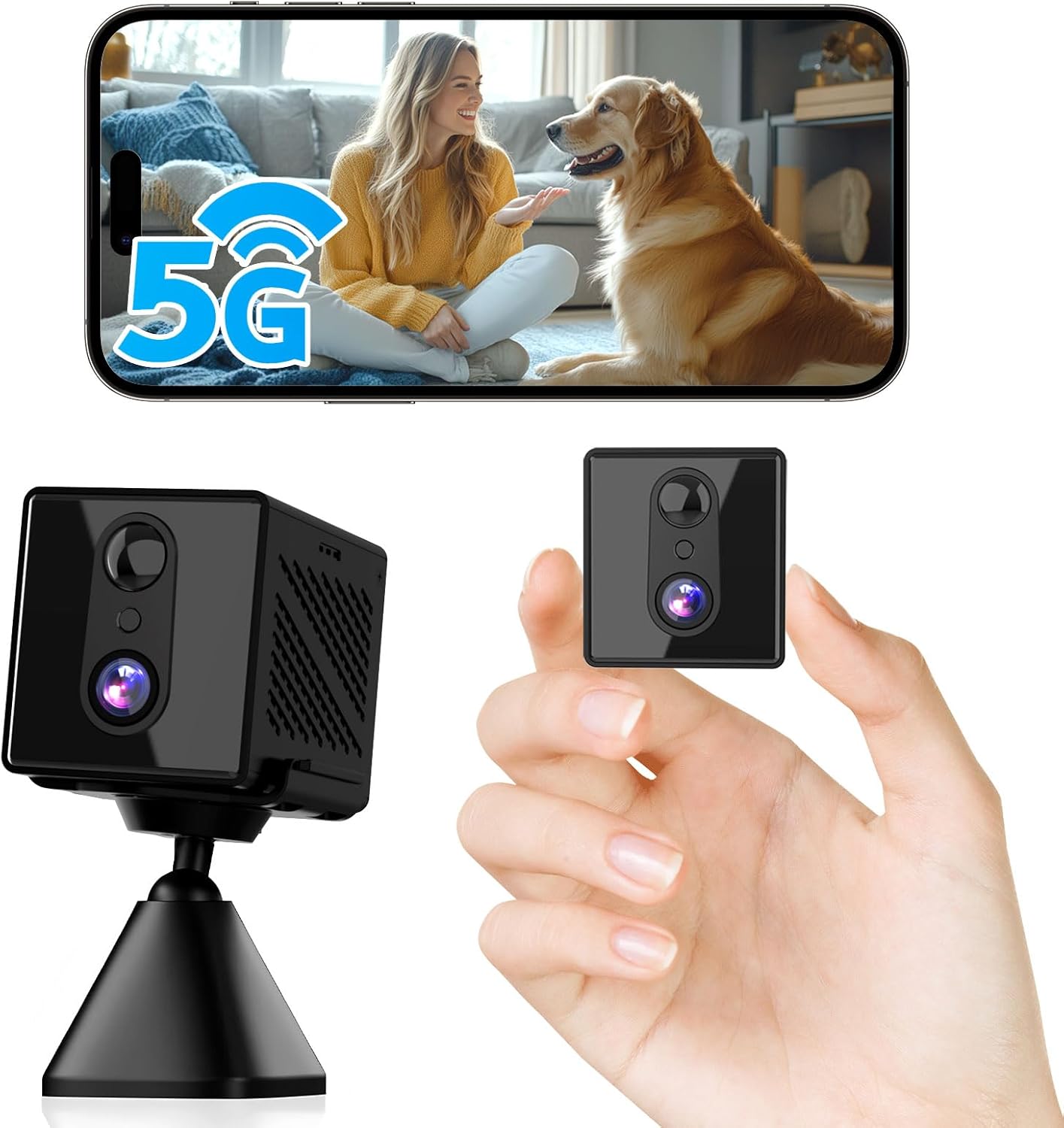 2025 Upgraded 5GHz WiFi Hidden Spy Camera, 4K Wireless Indoor Security Cam, Surveillance Nanny Cam, Pet & Car Camera with 100-Day Battery Life(APP:O-KAM Pro) 2025 Upgraded 5GHz WiFi Hidden Spy Camera, 4K Wireless Indoor Security Cam, Surveillance Nanny Cam, Pet & Car Camera with 100-Day Battery Life(APP:O-KAM Pro)