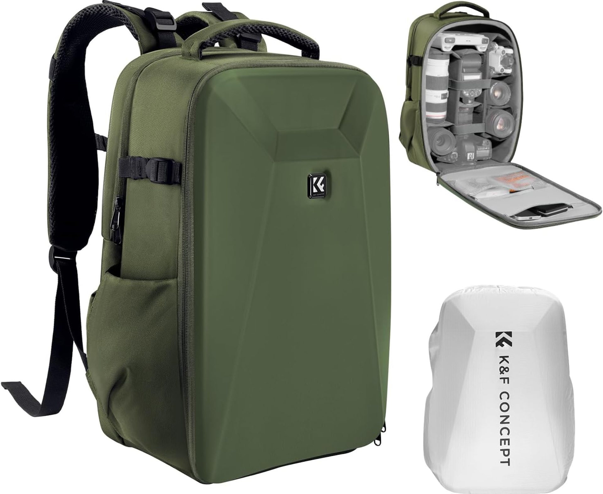 K&F Concept Camera Backpack,Hardshell Photography DSLR Camera Bag with 15-15.6 Inch Laptop Compartment Waterproof Hard Shell Camera Case Compatible for Canon/Nikon/Sony/DJI Mavic Drone K&F Concept Camera Backpack,Hardshell Photography DSLR Camera Bag with 15-15.6 Inch Laptop Compartment Waterproof Hard Shell Camera Case Compatible for Canon/Nikon/Sony/DJI Mavic Drone