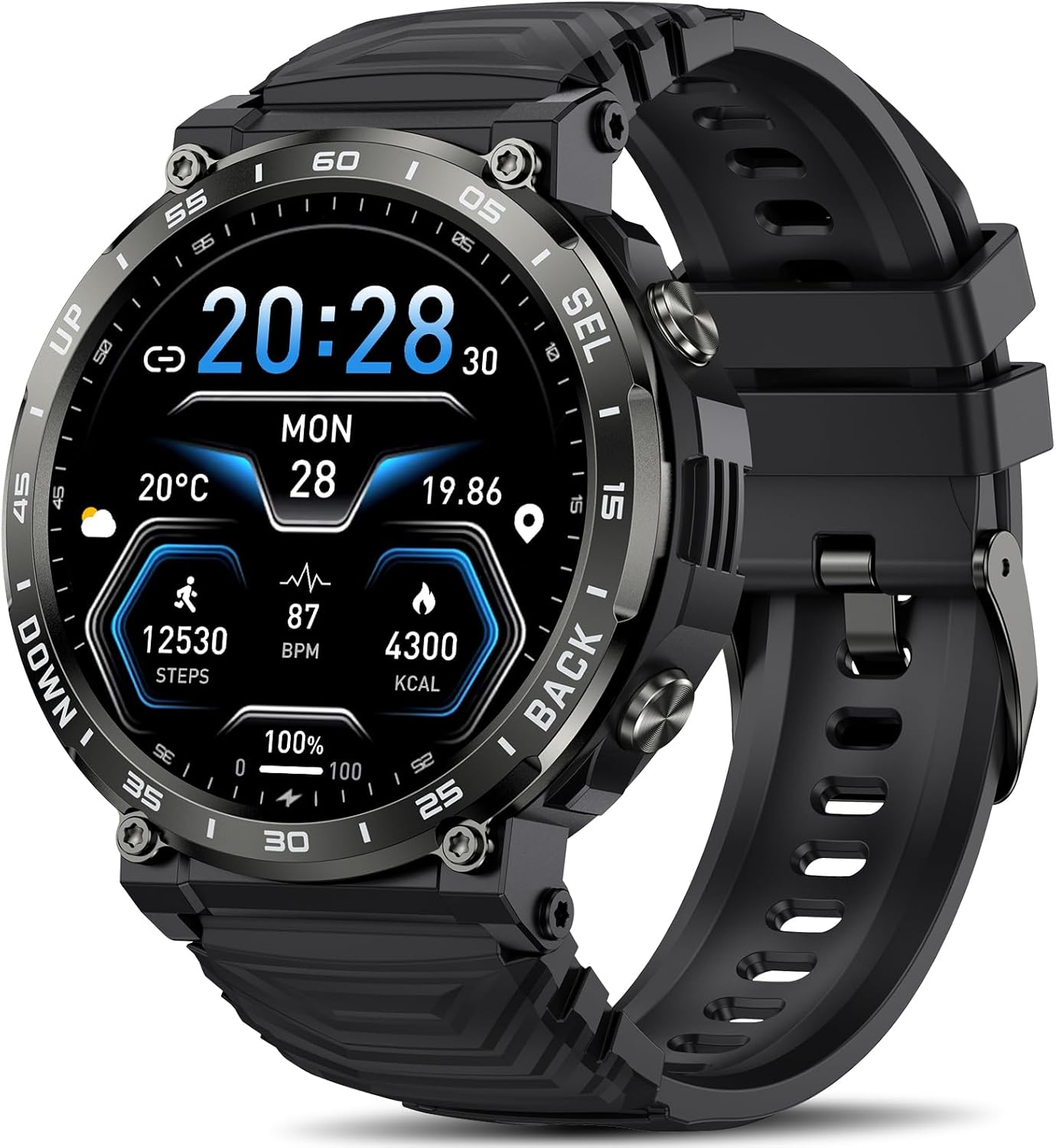 Smart Watches for Men Answer/Make Calls, 1.52″ Military Smart Watch for Android iPhone, Fitness Watch with 24/7 Heart Rate/BP/Sleep Tracker, 118 Sports Modes, 5ATM Waterproof Rugged Smartwatch Smart Watches for Men Answer/Make Calls, 1.52″ Military Smart Watch for Android iPhone, Fitness Watch with 24/7 Heart Rate/BP/Sleep Tracker, 118 Sports Modes, 5ATM Waterproof Rugged Smartwatch