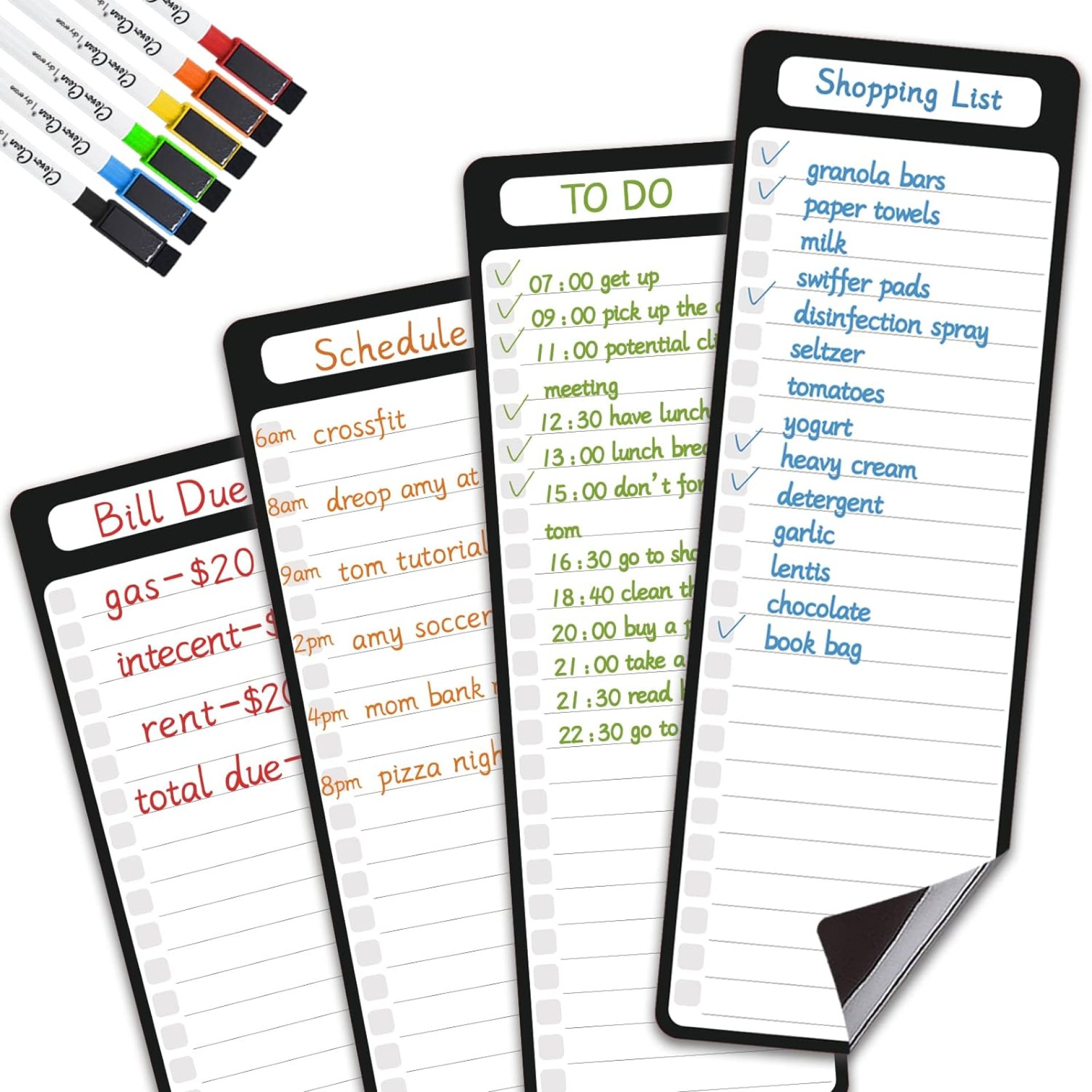 Magnetic Dry Erase List Board – 4″x12″ Multifunctional List Board for Fridge – 6 Extra Fine Point Markers Included – Shipped Flat Magnetic Dry Erase List Board – 4″x12″ Multifunctional List Board for Fridge – 6 Extra Fine Point Markers Included – Shipped Flat