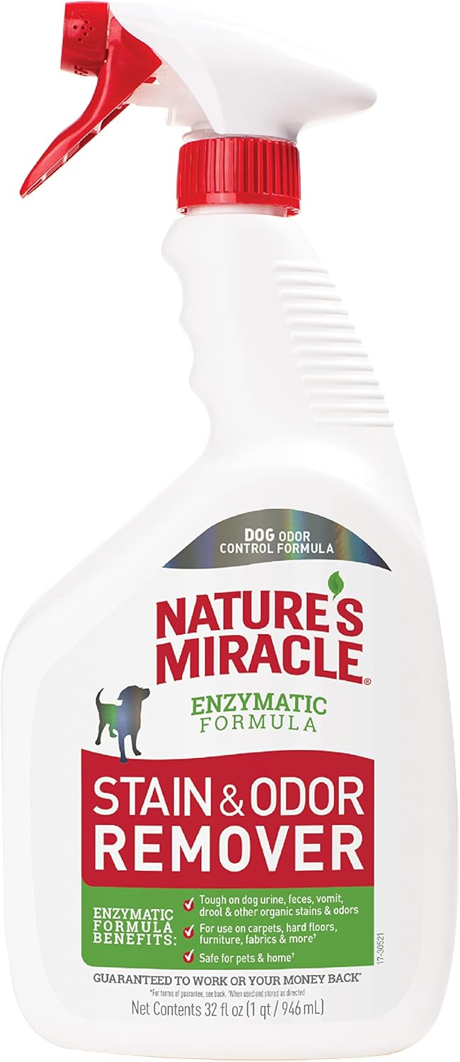 Nature’s Miracle Dog Stain and Odor Remover, Everyday Mess Enzymatic Formula, 32 fl oz Nature’s Miracle Dog Stain and Odor Remover, Everyday Mess Enzymatic Formula, 32 fl oz