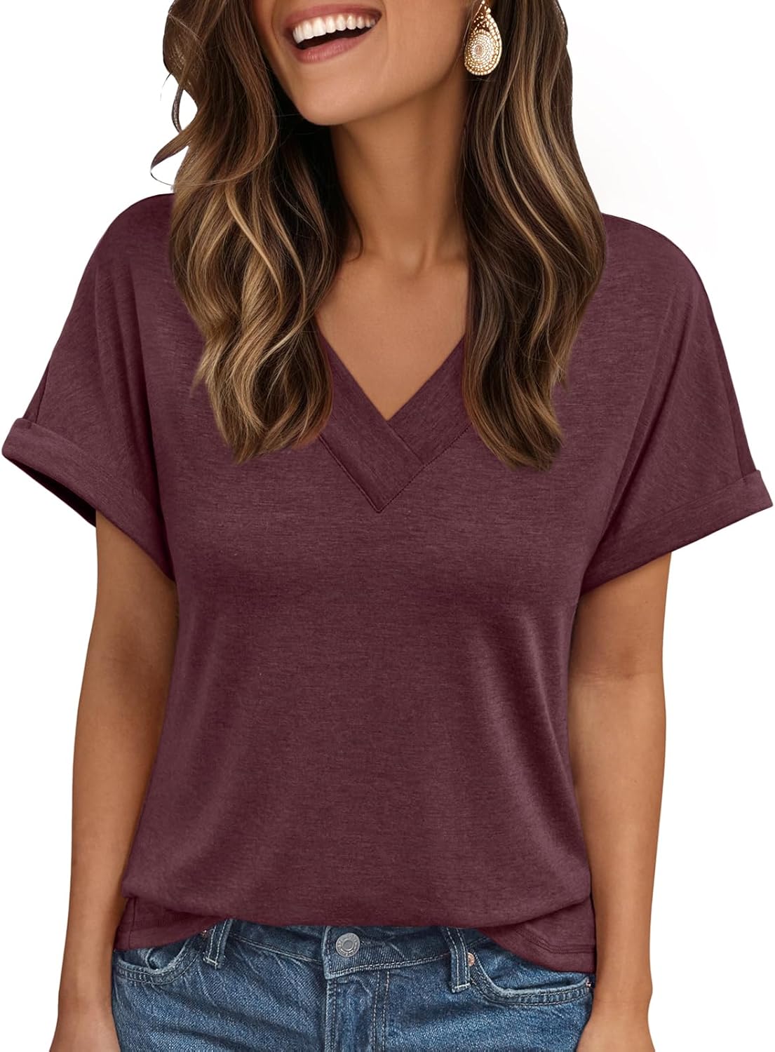 AUTOMET Womens Tops Short Sleeve T Shirt Summer V Neck Casual Top 2025 Spring Cute Basic Trendy Outfits Fashion AUTOMET Womens Tops Short Sleeve T Shirt Summer V Neck Casual Top 2025 Spring Cute Basic Trendy Outfits Fashion