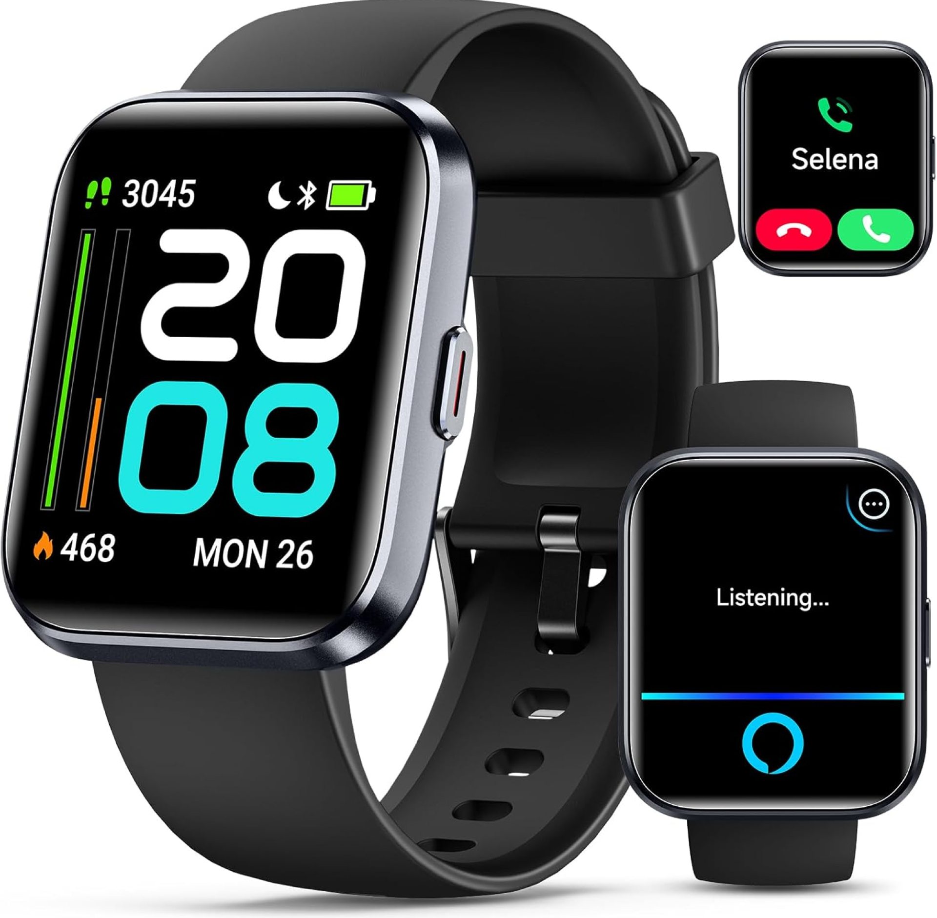 Smartwatch for Women/Men, Compatible with Android & iPhone, 1.8” Fitness Tracker Watch with Alexa, Call & Notification Alerts, Heart Rate & Sleep Monitor, 120 Sports Modes, Waterproof Smart Watch Smartwatch for Women/Men, Compatible with Android & iPhone, 1.8” Fitness Tracker Watch with Alexa, Call & Notification Alerts, Heart Rate & Sleep Monitor, 120 Sports Modes, Waterproof Smart Watch