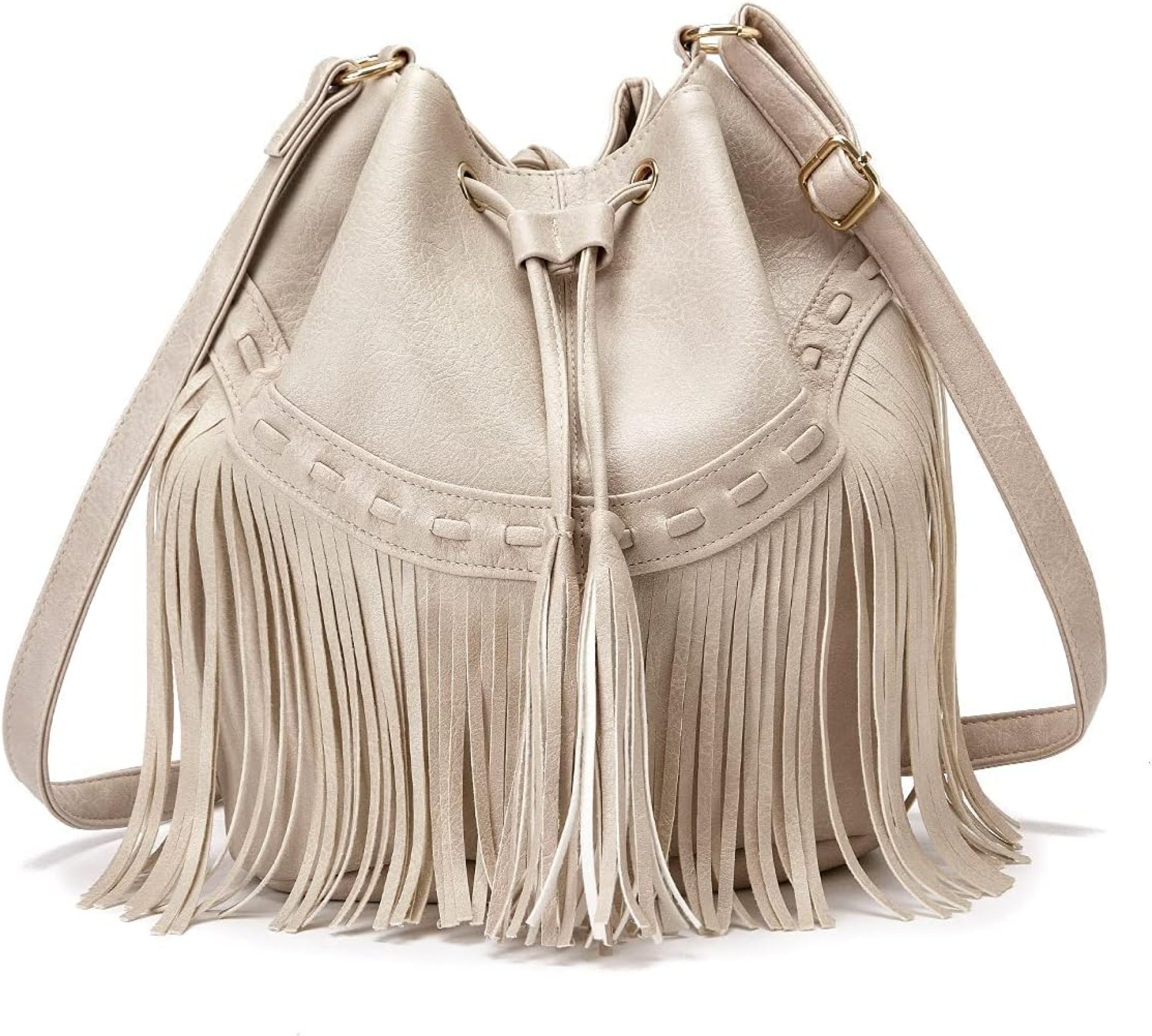 Leather Bucket Bags for Women Crossbody Fringe Purses with Drawstring Ladies Tassel Hobo and Shoulder Handbags Leather Bucket Bags for Women Crossbody Fringe Purses with Drawstring Ladies Tassel Hobo and Shoulder Handbags
