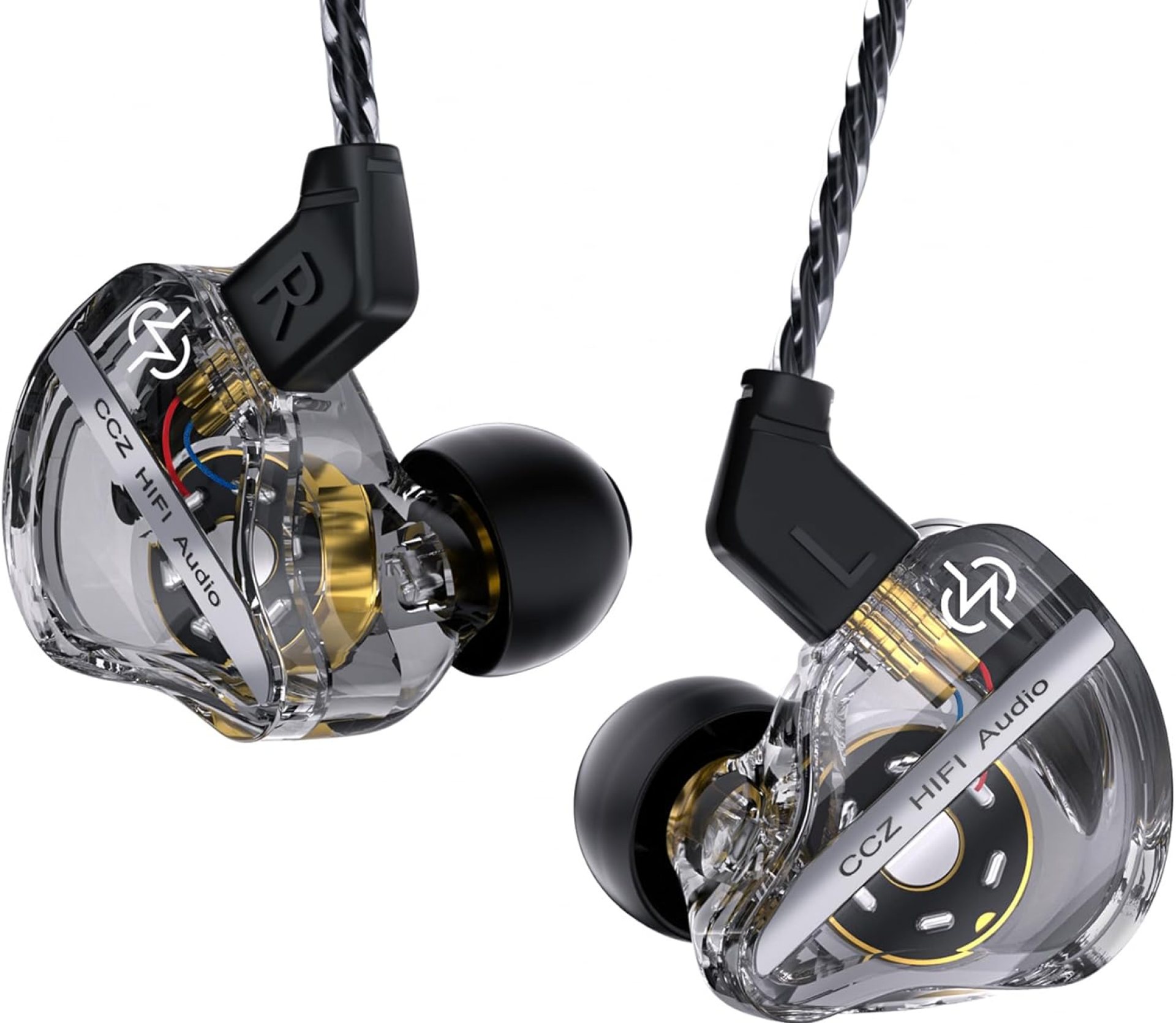 CCZ DC01 Pro in Ear Monitor Headphones, iems for Gaming, Professional Gaming Earbuds Super Bass Wired Earphones with 1DD, Patent Ear fins, Patent Ear tips, for Singers Musicians (black without mic) CCZ DC01 Pro in Ear Monitor Headphones, iems for Gaming, Professional Gaming Earbuds Super Bass Wired Earphones with 1DD, Patent Ear fins, Patent Ear tips, for Singers Musicians (black without mic)