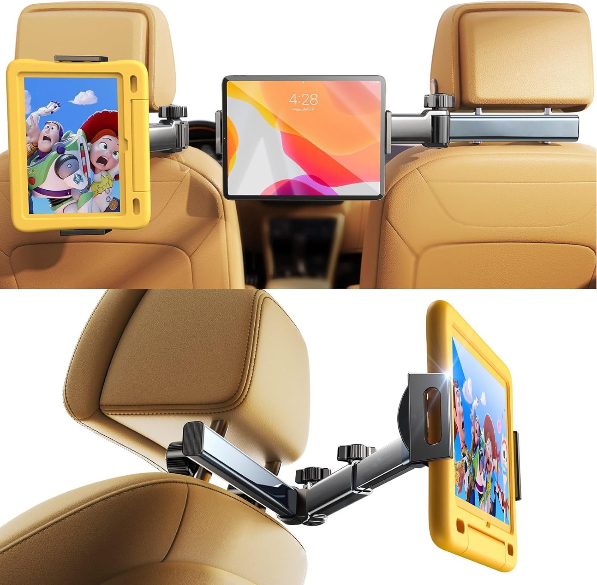 LISEN 3 in 1 for iPad Holder for Car Accessories for Women Interior Road Trip Essentials Backseat Car Organizer Car tv for Back Seat Headrest Tablet Holder iPad Car Mount Kids Fire Tablet 4.7-11″ LISEN 3 in 1 for iPad Holder for Car Accessories for Women Interior Road Trip Essentials Backseat Car Organizer Car tv for Back Seat Headrest Tablet Holder iPad Car Mount Kids Fire Tablet 4.7-11″
