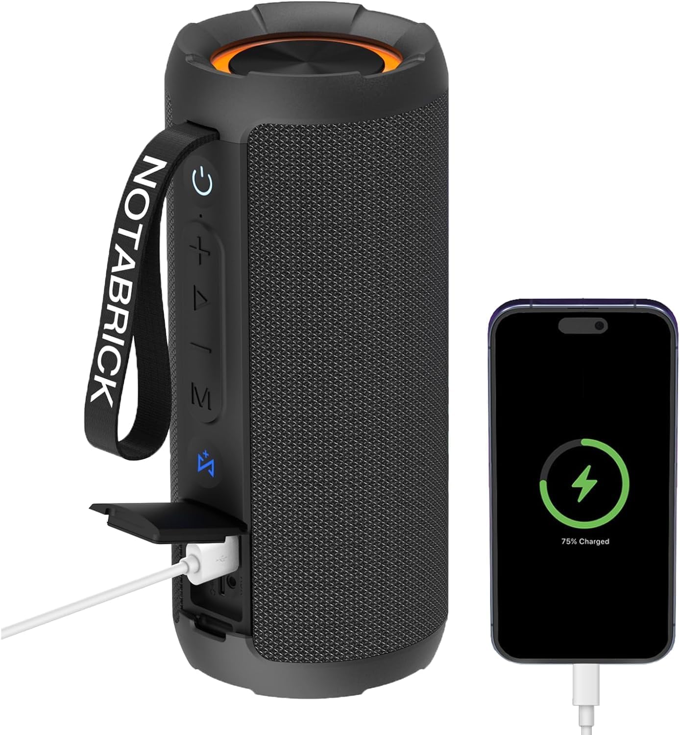 NOTABRICK Bluetooth Speakers, 40W DSP Speaker Bluetooth Wireless with Light, IPX7 Waterproof Speaker, Deep Bass, Power Bank, TF/AUX/USB, for Outdoor Home Show NOTABRICK Bluetooth Speakers, 40W DSP Speaker Bluetooth Wireless with Light, IPX7 Waterproof Speaker, Deep Bass, Power Bank, TF/AUX/USB, for Outdoor Home Show