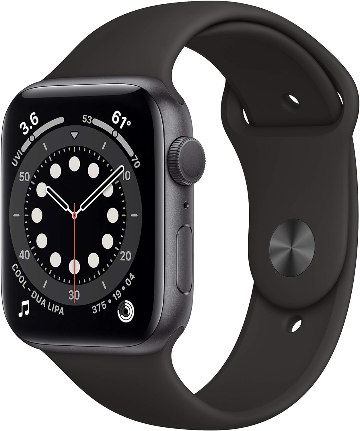 Apple Watch Series 6 (GPS, 44mm) – Space Gray Aluminum Case with Black Sport Band (Renewed) Apple Watch Series 6 (GPS, 44mm) – Space Gray Aluminum Case with Black Sport Band (Renewed)