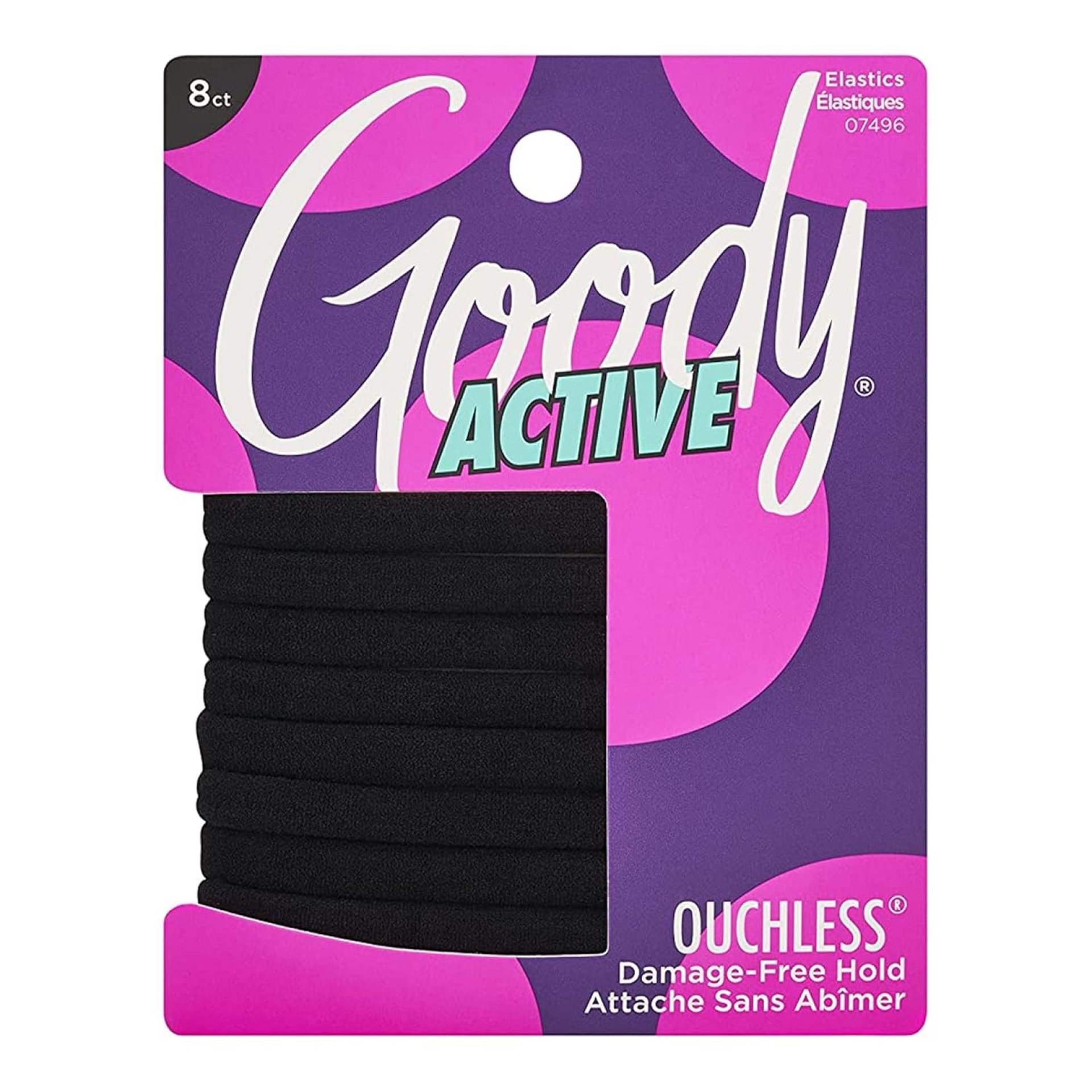Goody Ouchless Seamless Hair Elastics – 8 Ct, Black, Damage-Free Gentle Hold Hair Ties, No Snag or Pull, For All Occasions, Chic Hair Accessories for Women & Men, All Hair Types Goody Ouchless Seamless Hair Elastics – 8 Ct, Black, Damage-Free Gentle Hold Hair Ties, No Snag or Pull, For All Occasions, Chic Hair Accessories for Women & Men, All Hair Types