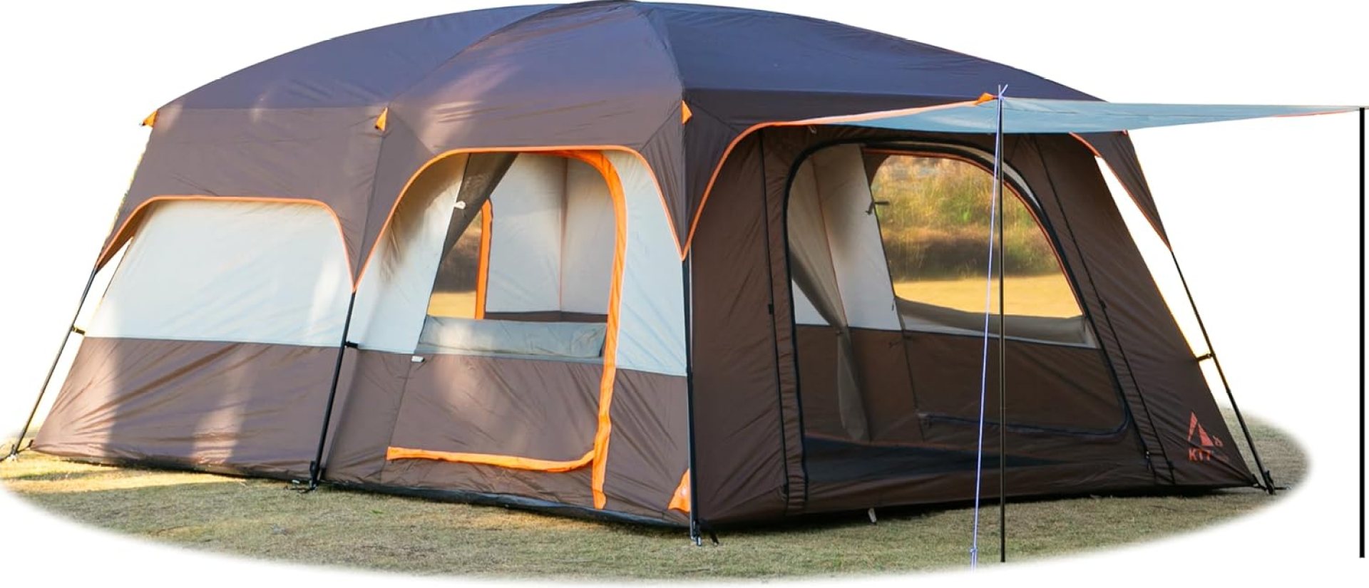 KTT Extra Large Tent 10-12-14 Person(B),Family Cabin Tents,2 Rooms,3 Doors and 3 Windows with Mesh,Straight Wall,Waterproof,Double Layer,Big Tent for Outdoor,Picnic,Camping,Family Gathering KTT Extra Large Tent 10-12-14 Person(B),Family Cabin Tents,2 Rooms,3 Doors and 3 Windows with Mesh,Straight Wall,Waterproof,Double Layer,Big Tent for Outdoor,Picnic,Camping,Family Gathering