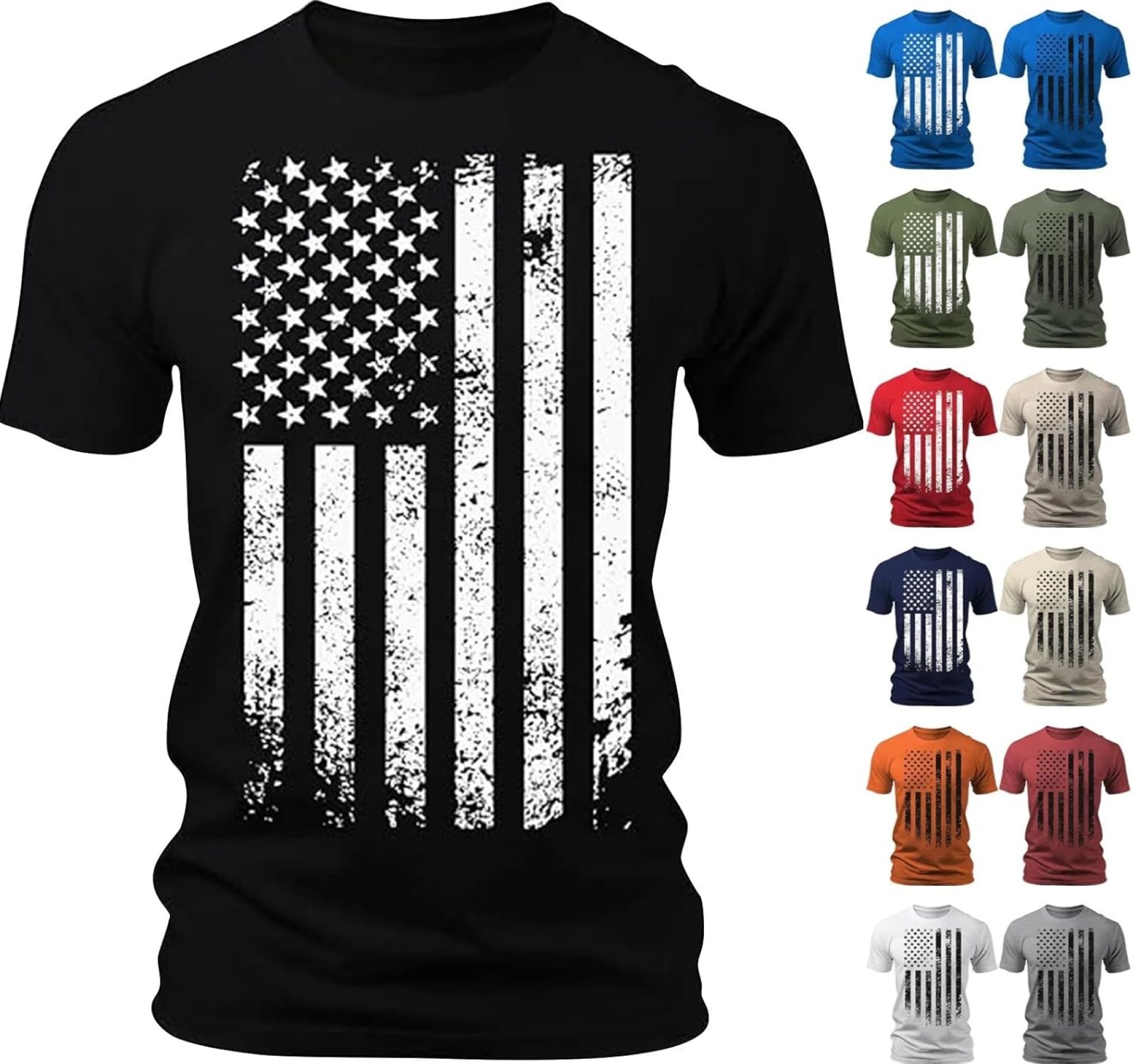 Men’s Independence Day Flag Printed Short Sleeve Crewneck T-Shirt Fashion Casual Breathable Tees Quick Dry Soft Shirt Men’s Independence Day Flag Printed Short Sleeve Crewneck T-Shirt Fashion Casual Breathable Tees Quick Dry Soft Shirt