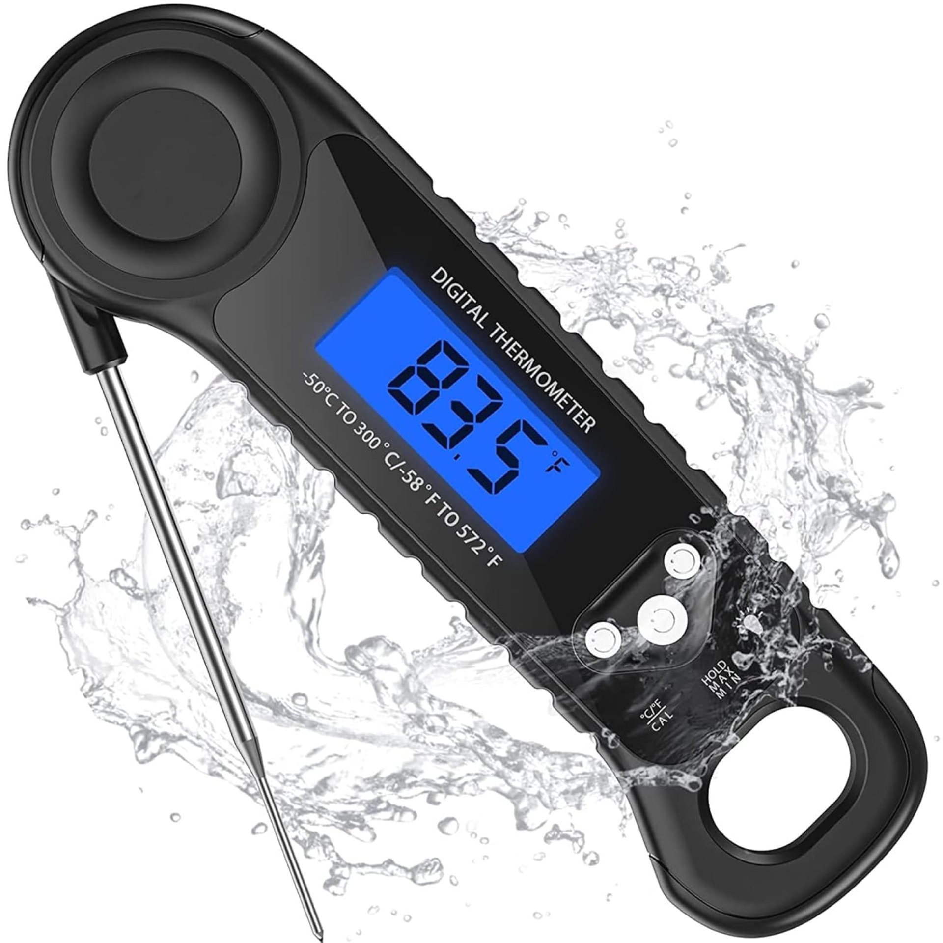 Meat Thermometer Digital, Instant Read Food Thermometer – Waterproof w/Backlight for Cooking Deep Fry BBQ Grill Smoker Roast and Candy Thermometer, Camping & Kitchen Essentials Meat Thermometer Digital, Instant Read Food Thermometer – Waterproof w/Backlight for Cooking Deep Fry BBQ Grill Smoker Roast and Candy Thermometer, Camping & Kitchen Essentials