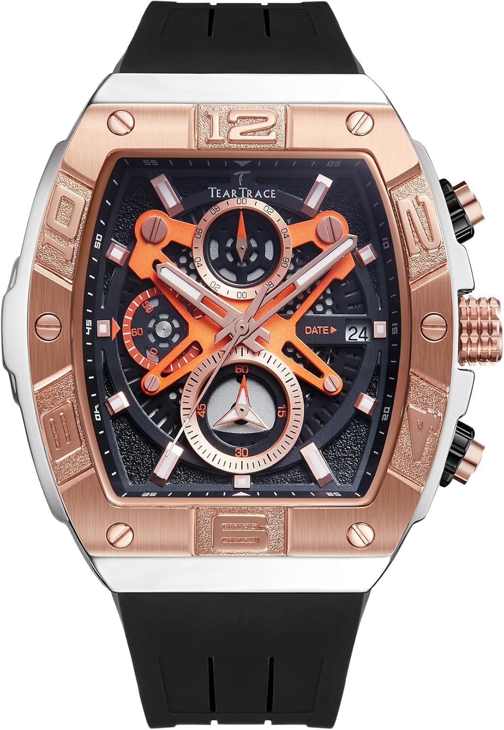 Men’s Watch Analog Waterproof Fashion Date Wrist Watch, Skeleton Tonneau Watch for Men with Chronograph,Ideal for Sports Enthusiasts and Daily Wear – Perfect Gifts for Men Men’s Watch Analog Waterproof Fashion Date Wrist Watch, Skeleton Tonneau Watch for Men with Chronograph,Ideal for Sports Enthusiasts and Daily Wear – Perfect Gifts for Men