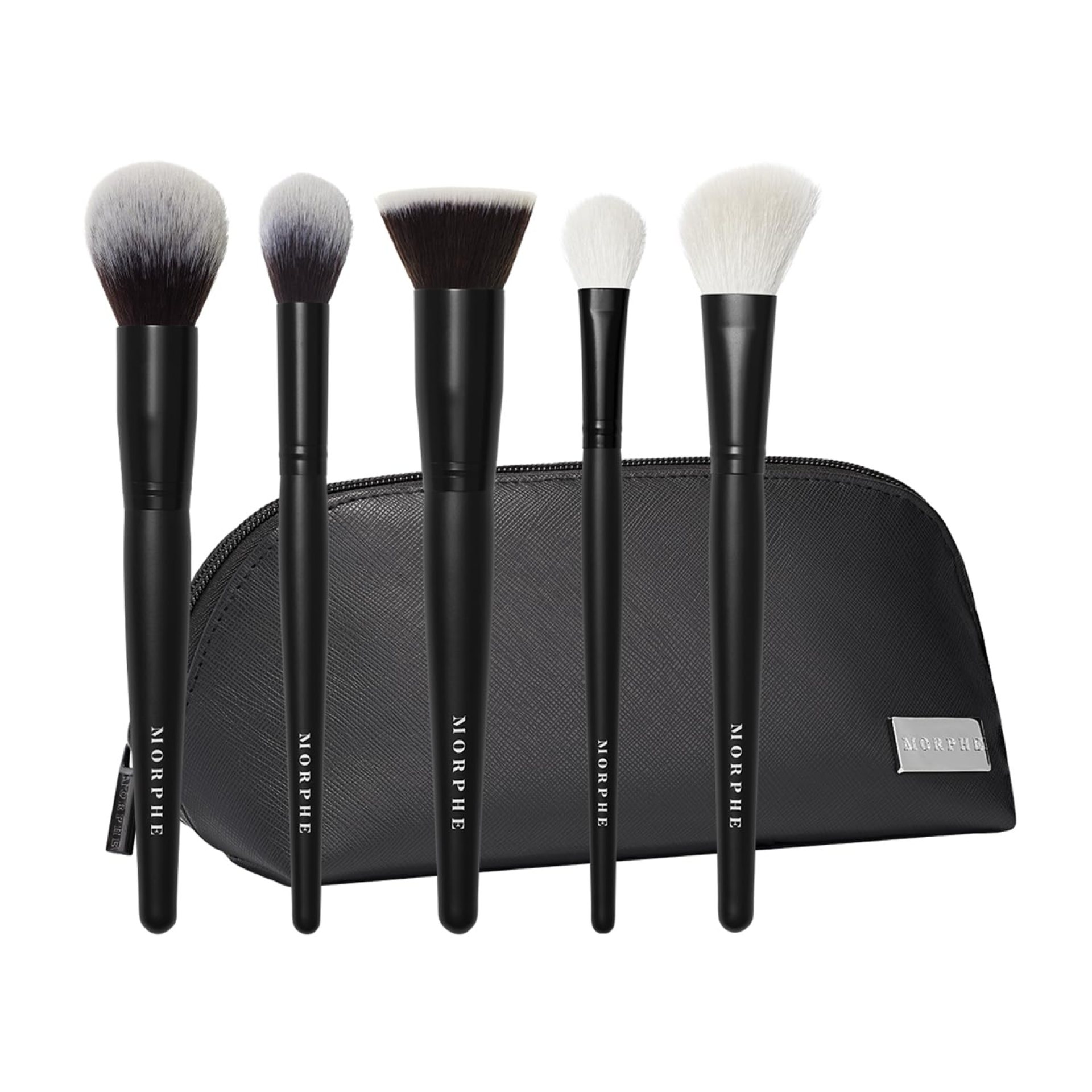 Morphe Face The Beat Makeup Brushes – 5 Piece Makeup Brush Set with Foundation, Blush, Contour & Blending Brushes – Made with Synthetic Bristles & Includes Makeup Brush Case (5 Count) Morphe Face The Beat Makeup Brushes – 5 Piece Makeup Brush Set with Foundation, Blush, Contour & Blending Brushes – Made with Synthetic Bristles & Includes Makeup Brush Case (5 Count)