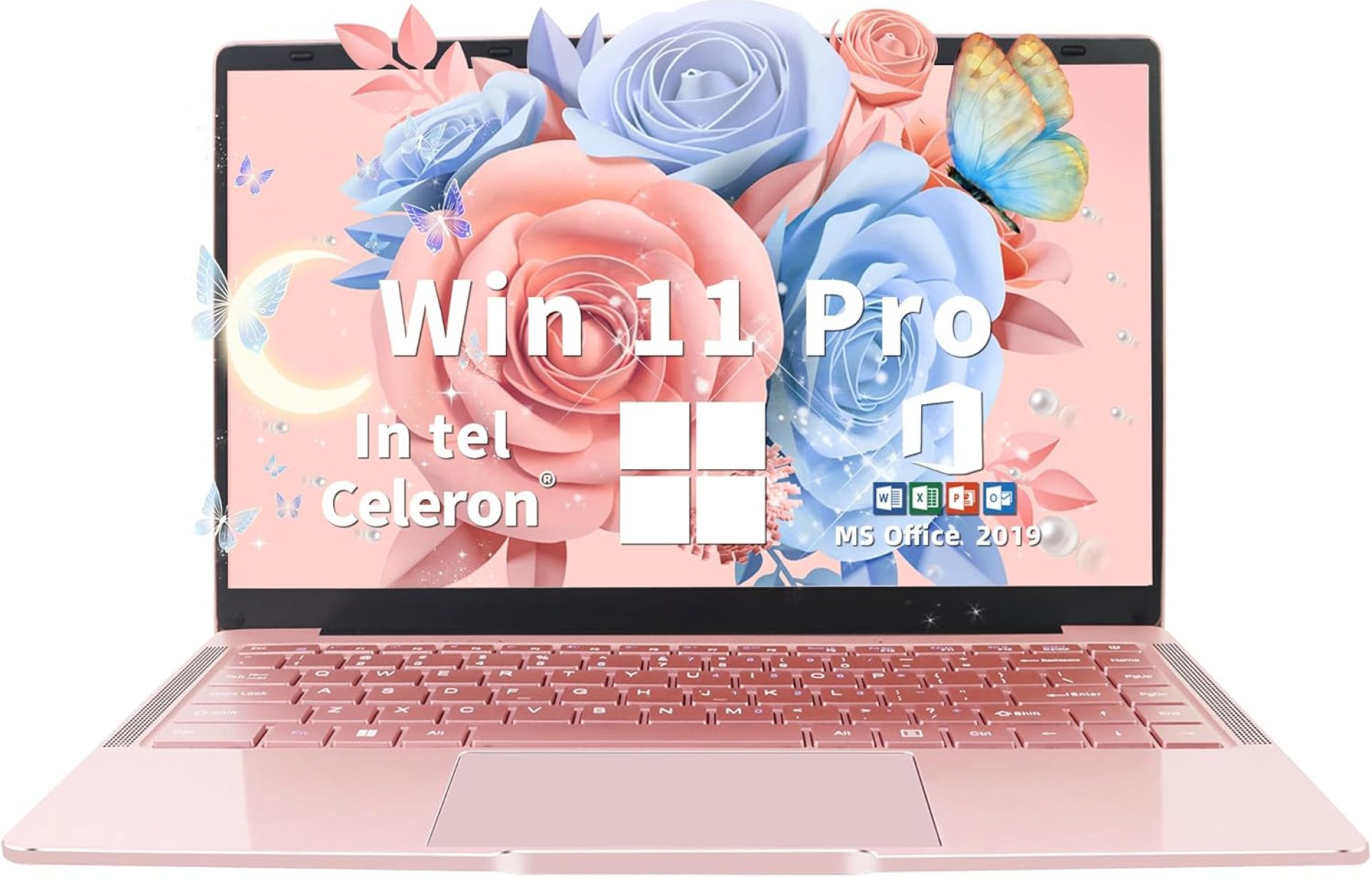 Ultra Light and Portable 14″ Rose Gold Laptop -Win 11 Pro/Office 2019, Celeron J4105, FHD IPS Display, 6GB RAM, 180° Hinge/HDMI/WiFi/BT – Perfect for Travel, Work, Study, and Play! (256G SSD) Ultra Light and Portable 14″ Rose Gold Laptop -Win 11 Pro/Office 2019, Celeron J4105, FHD IPS Display, 6GB RAM, 180° Hinge/HDMI/WiFi/BT – Perfect for Travel, Work, Study, and Play! (256G SSD)