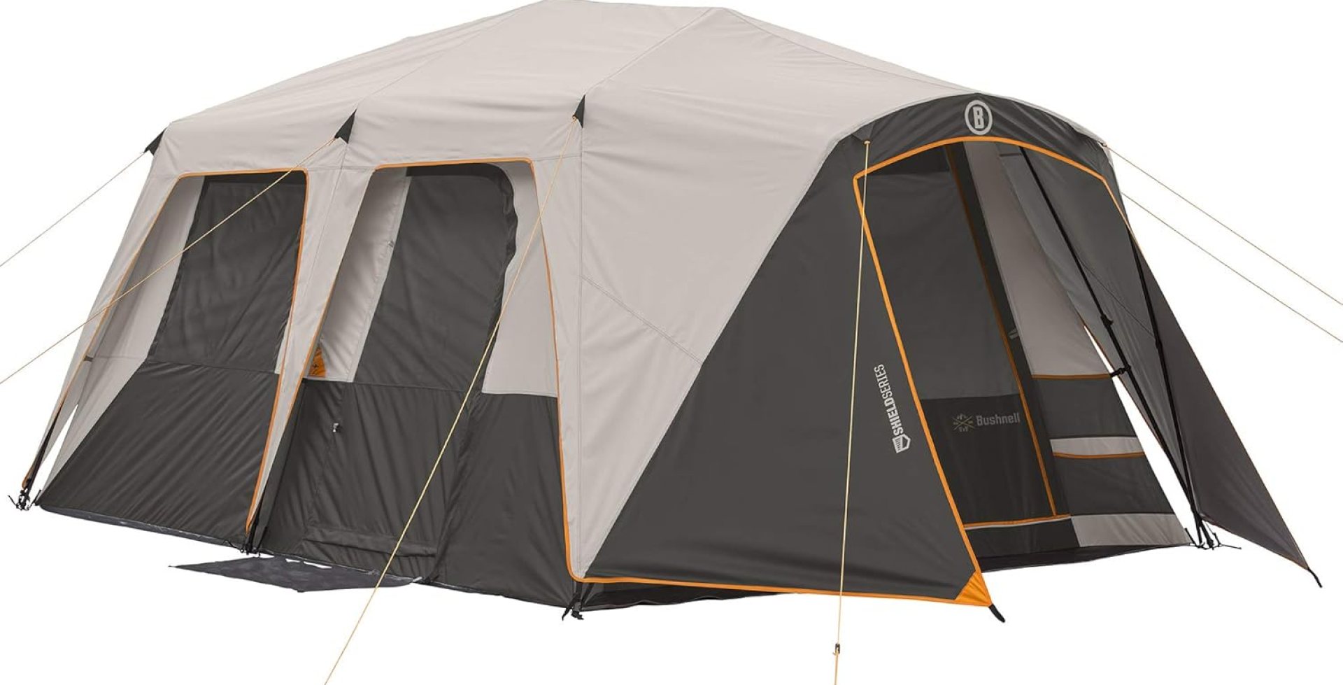 Bushnell Instant Tent | 6 Person / 9 Person / 12 Person Shield Series Instant Tents Cabin Design Perfect for 3 Season Family Camping, Hunting, and Fishing with Fast Setup Bushnell Instant Tent | 6 Person / 9 Person / 12 Person Shield Series Instant Tents Cabin Design Perfect for 3 Season Family Camping, Hunting, and Fishing with Fast Setup
