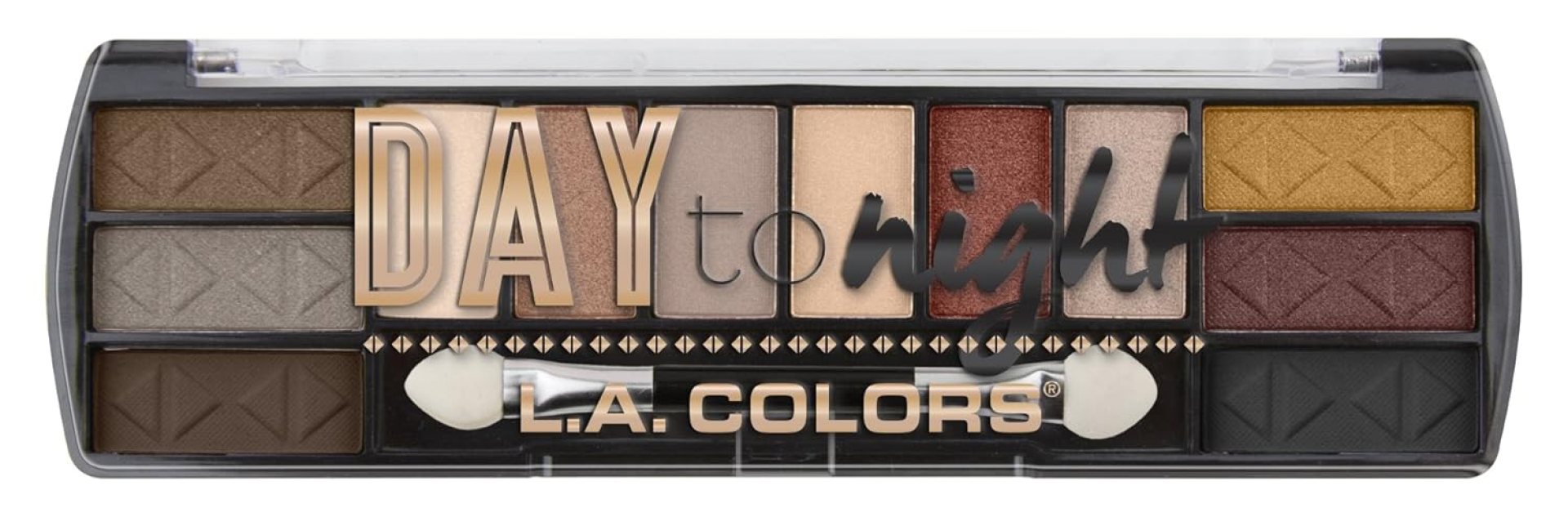 L.A. COLORS Day To Night 12 Color Eyeshadow Palette, Sundown, 0.28 oz. (CES430), Powder L.A. COLORS Day To Night 12 Color Eyeshadow Palette, Sundown, 0.28 oz. (CES430), Powder