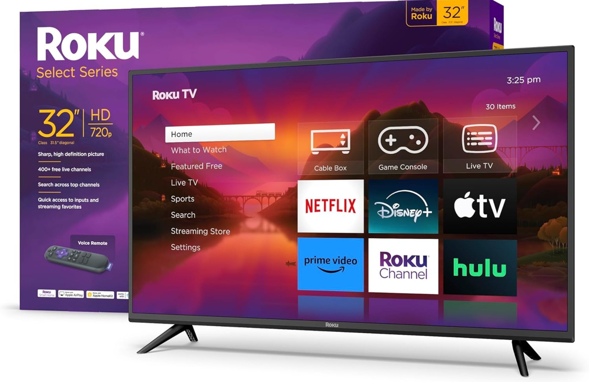 Roku Smart TV – 32-Inch Select Series 720p HD RokuTV with Roku Voice Remote, Bright Picture, Customizable Home Screen – Live Local News, Sports, Gaming Roku Smart TV – 32-Inch Select Series 720p HD RokuTV with Roku Voice Remote, Bright Picture, Customizable Home Screen – Live Local News, Sports, Gaming