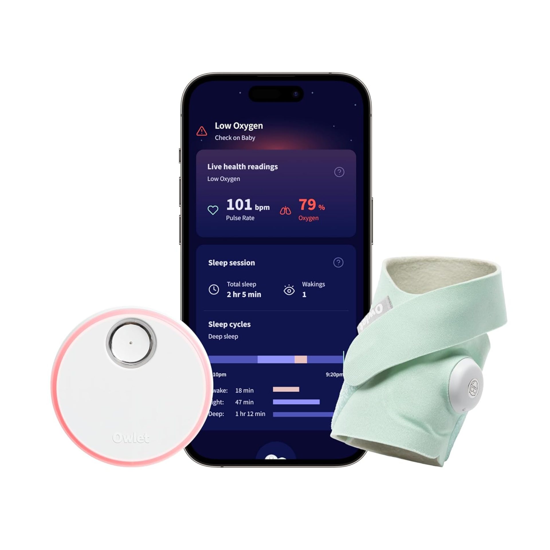 Owlet Dream Sock® – FDA-Cleared Smart Baby Monitor – Track Live Pulse (Heart) Rate, Oxygen in Infants – Receive Notifications Owlet Dream Sock® – FDA-Cleared Smart Baby Monitor – Track Live Pulse (Heart) Rate, Oxygen in Infants – Receive Notifications