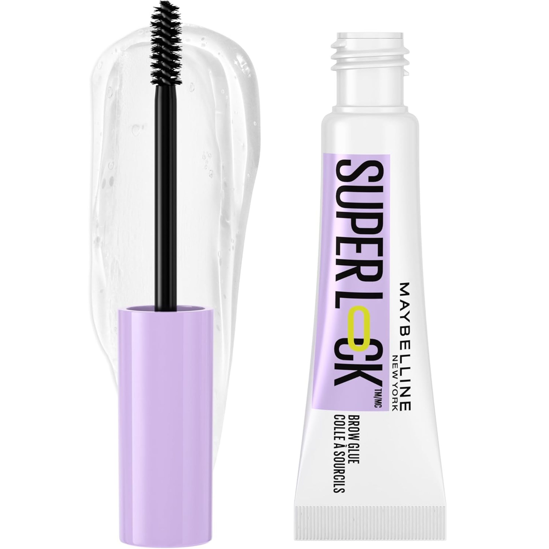 Maybelline Super Lock Brow Glue Eyebrow Gel, Lightweight Brow Gel For Up To 24HR Hold, Clear, 1 Count Maybelline Super Lock Brow Glue Eyebrow Gel, Lightweight Brow Gel For Up To 24HR Hold, Clear, 1 Count