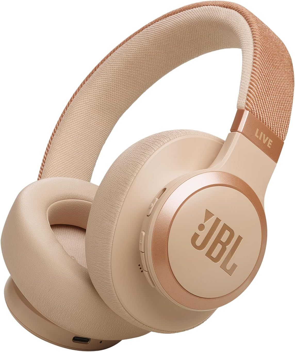 JBL Live 770NC – Wireless Over-Ear Headphones with True Adaptive Noise Cancelling with Smart Ambient, Up to 65 Hours of Battery Life, Comfort-fit Fabric Headband & Carrying Pouch (Sandstone) JBL Live 770NC – Wireless Over-Ear Headphones with True Adaptive Noise Cancelling with Smart Ambient, Up to 65 Hours of Battery Life, Comfort-fit Fabric Headband & Carrying Pouch (Sandstone)