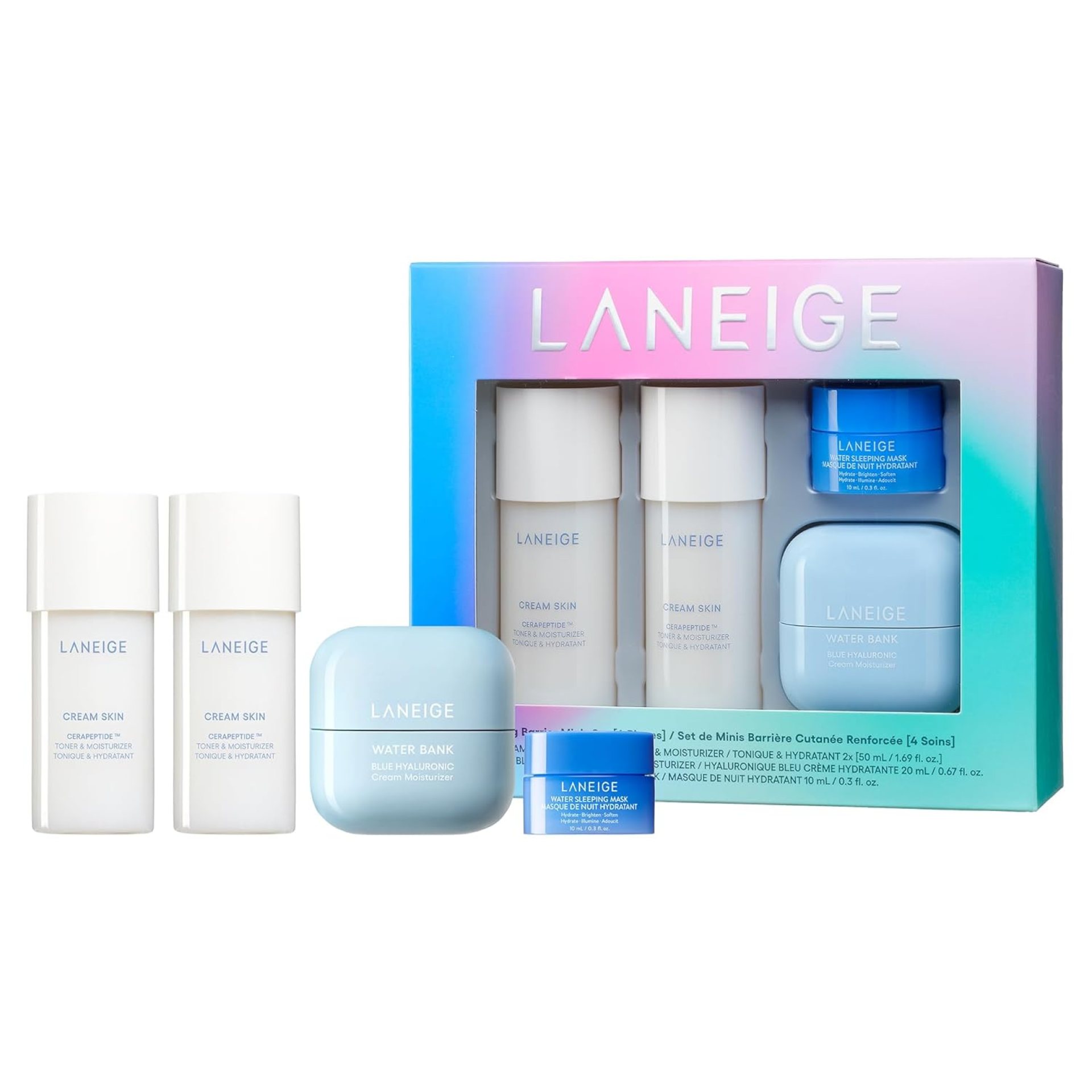 LANEIGE Cream Skin Refillable Toner & Moisturizer with Ceramides and Peptides: Korean Milky Toner, Amino Acid, Nourish, Hydrate, Barrier-Boosting, Visibly Firm LANEIGE Cream Skin Refillable Toner & Moisturizer with Ceramides and Peptides: Korean Milky Toner, Amino Acid, Nourish, Hydrate, Barrier-Boosting, Visibly Firm