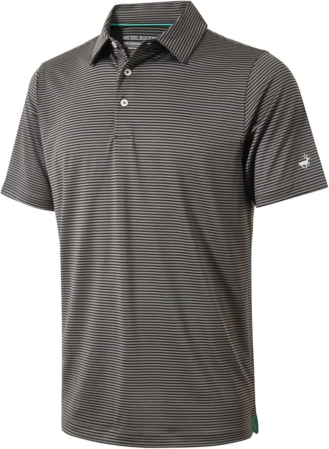 Mens Golf Shirt Moisture Wicking Dry Fit Performance Sport Short Sleeve Striped Golf Polo Shirts for Men Mens Golf Shirt Moisture Wicking Dry Fit Performance Sport Short Sleeve Striped Golf Polo Shirts for Men
