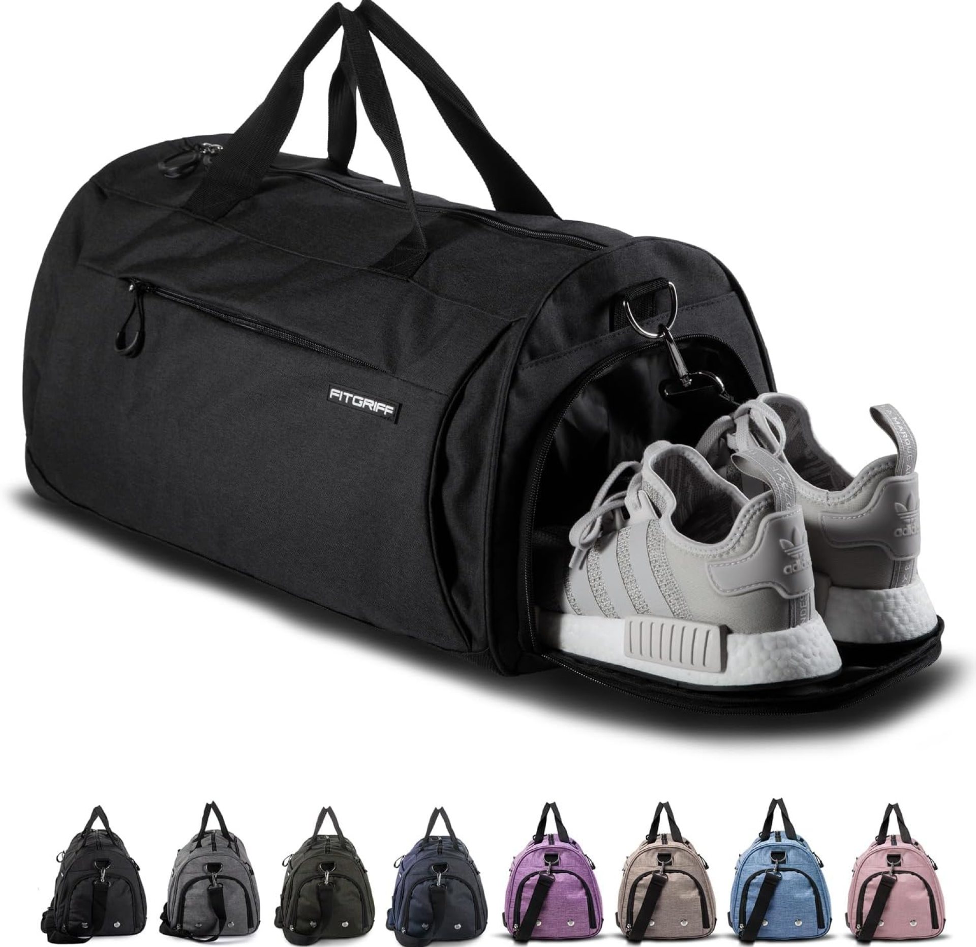 Fitgriff® Gym Bag for Men & Women with Shoe & Wet Compartment – Duffle Bag for Travel, Sports, Fitness & Workout Fitgriff® Gym Bag for Men & Women with Shoe & Wet Compartment – Duffle Bag for Travel, Sports, Fitness & Workout