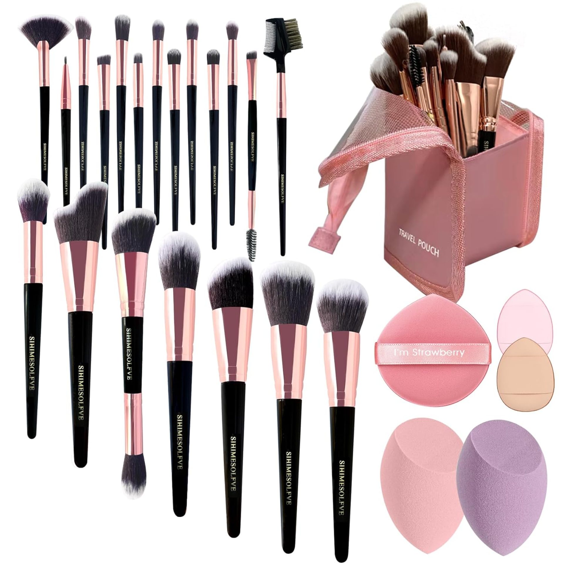 makeup brushes 23Pcs Eye And Face Professional Makeup Brush Set, eye makeup brush set,brochas para maquillaje, makeup brush cleaner, Makeup Brush Bag With Two Mixed Sponges,makeup brush and sponge set makeup brushes 23Pcs Eye And Face Professional Makeup Brush Set, eye makeup brush set,brochas para maquillaje, makeup brush cleaner, Makeup Brush Bag With Two Mixed Sponges,makeup brush and sponge set