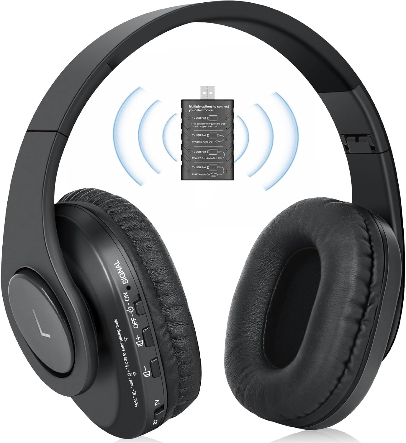WallarGe Wireless Headphones for TV Watching, TV Headphones Wireless for Seniors, Easy Setup and Comfortable Bluetooth Headphones, 25 Hours Play and No Audio Delay WallarGe Wireless Headphones for TV Watching, TV Headphones Wireless for Seniors, Easy Setup and Comfortable Bluetooth Headphones, 25 Hours Play and No Audio Delay