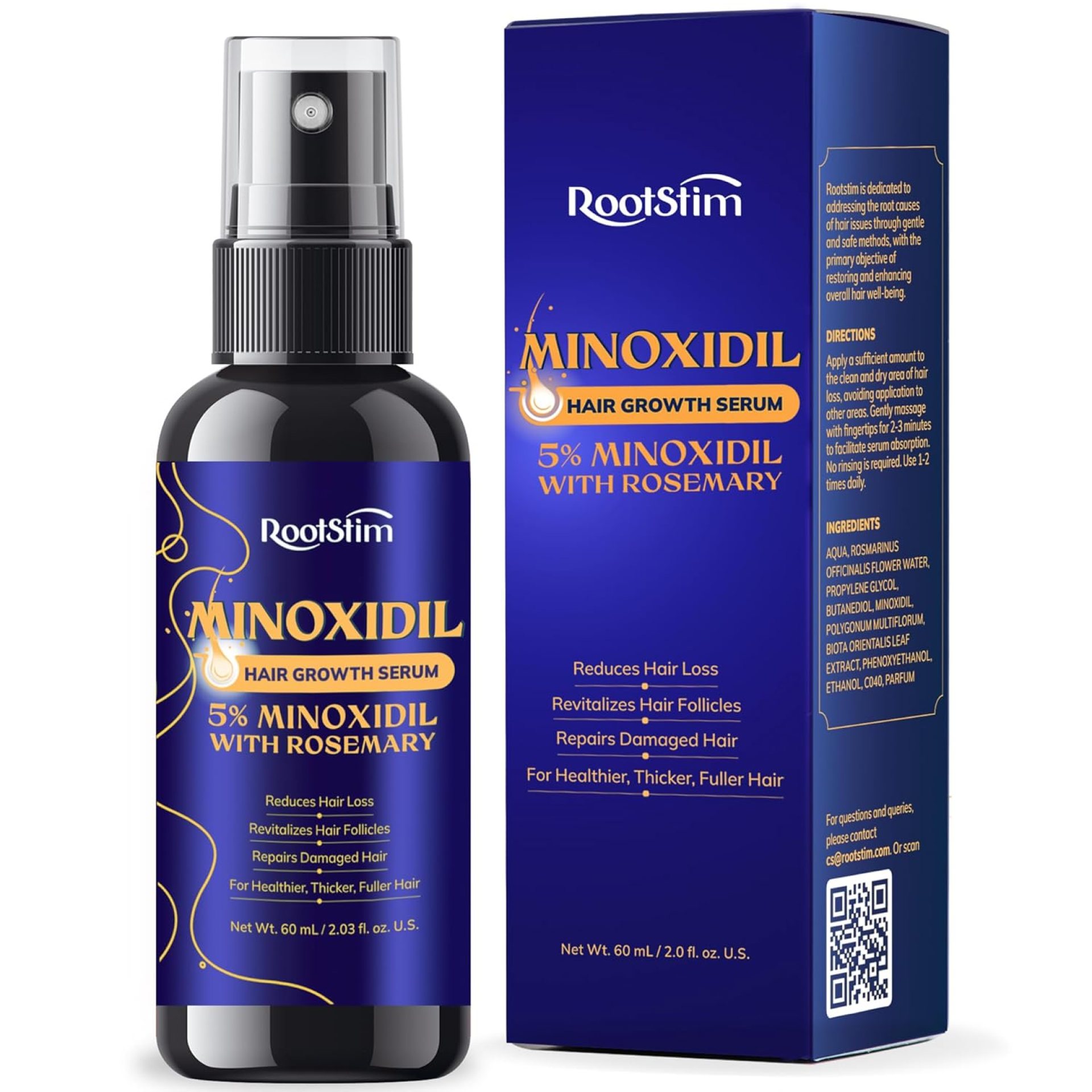 5% Minoxidil Hair Growth for Men and Women: Extra Strength Minoxidil Hair Loss Treatment Serum with Rosemary for Faster Stronger Thicker Hair Growth 60ML 5% Minoxidil Hair Growth for Men and Women: Extra Strength Minoxidil Hair Loss Treatment Serum with Rosemary for Faster Stronger Thicker Hair Growth 60ML
