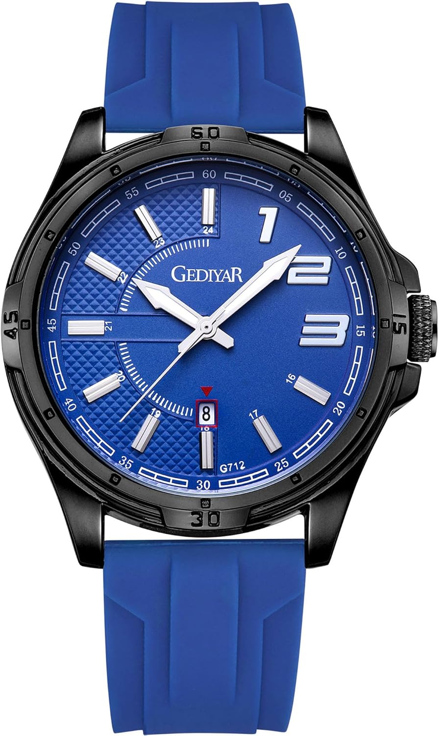 Classic Wrist Watches for Men,Silicone Strap Military Army Sports Analog Quartz Calendar Date Big Large Face Waterproof Gift Watches Classic Wrist Watches for Men,Silicone Strap Military Army Sports Analog Quartz Calendar Date Big Large Face Waterproof Gift Watches