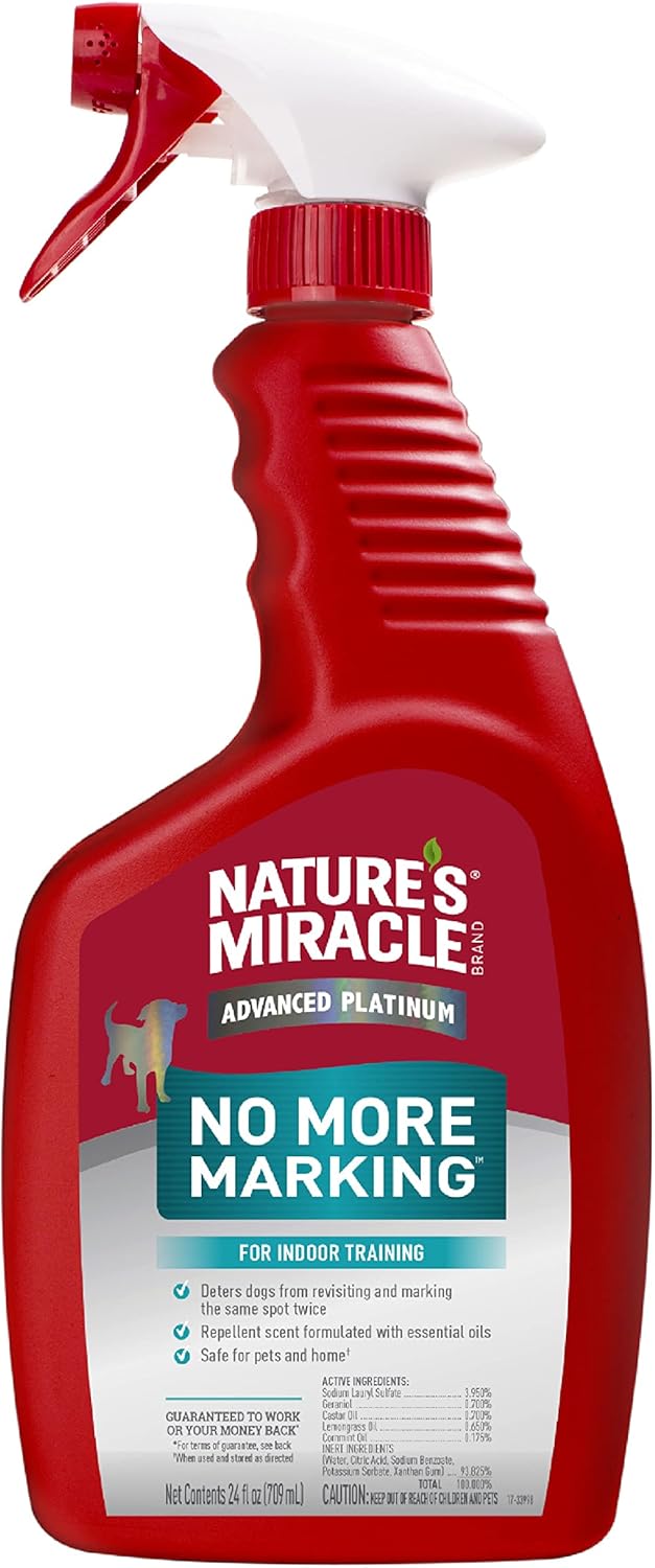 Nature’s Miracle Advanced Platinum No More Marking, 24 Ounces, Helps Discourage Repetitive Pet Marking Nature’s Miracle Advanced Platinum No More Marking, 24 Ounces, Helps Discourage Repetitive Pet Marking