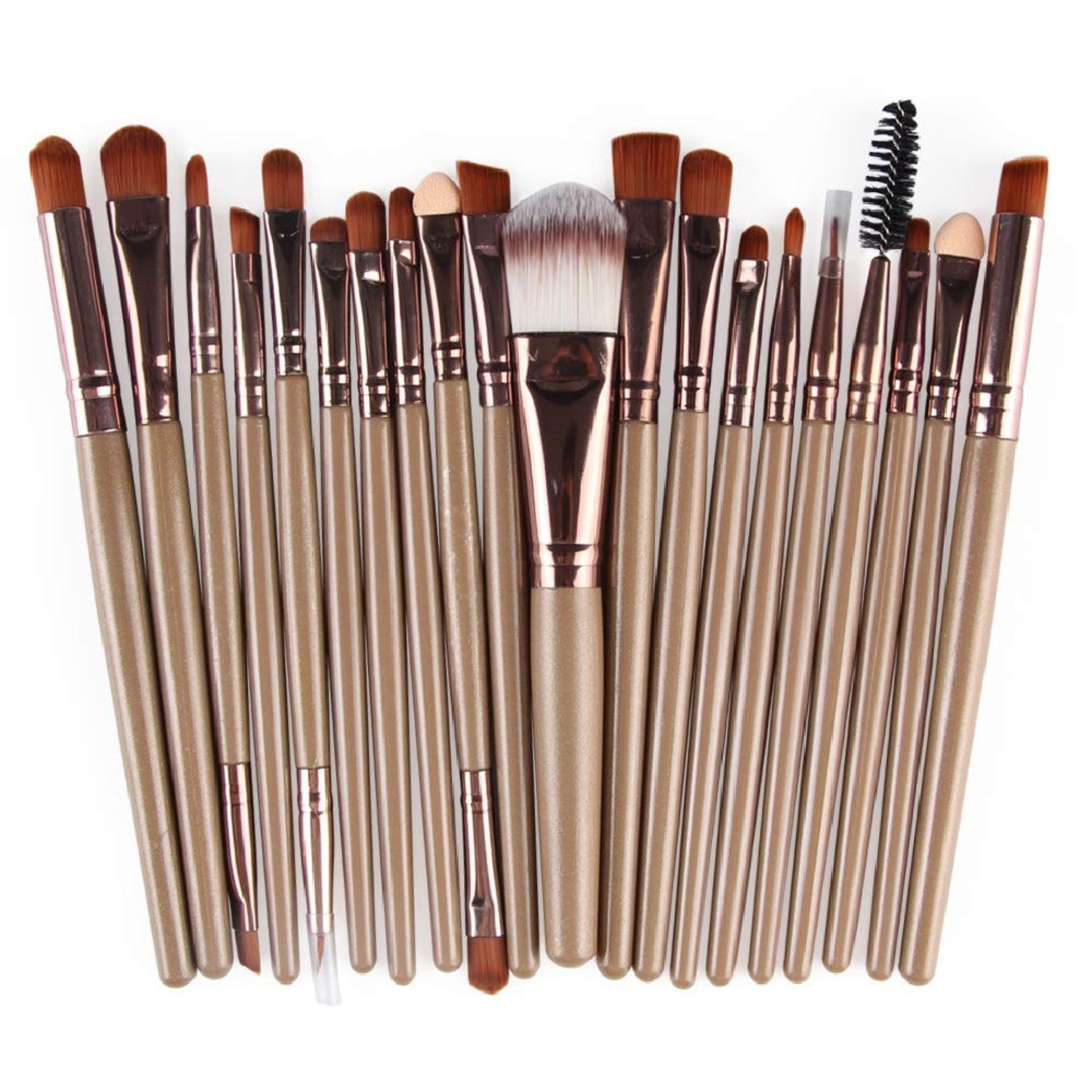 Makeup Brushes Make up Brush Set 20 PCs Professional Face Eyeliner for Foundation Blush Concealer Eyeshadow Light Brown Makeup Brushes Make up Brush Set 20 PCs Professional Face Eyeliner for Foundation Blush Concealer Eyeshadow Light Brown