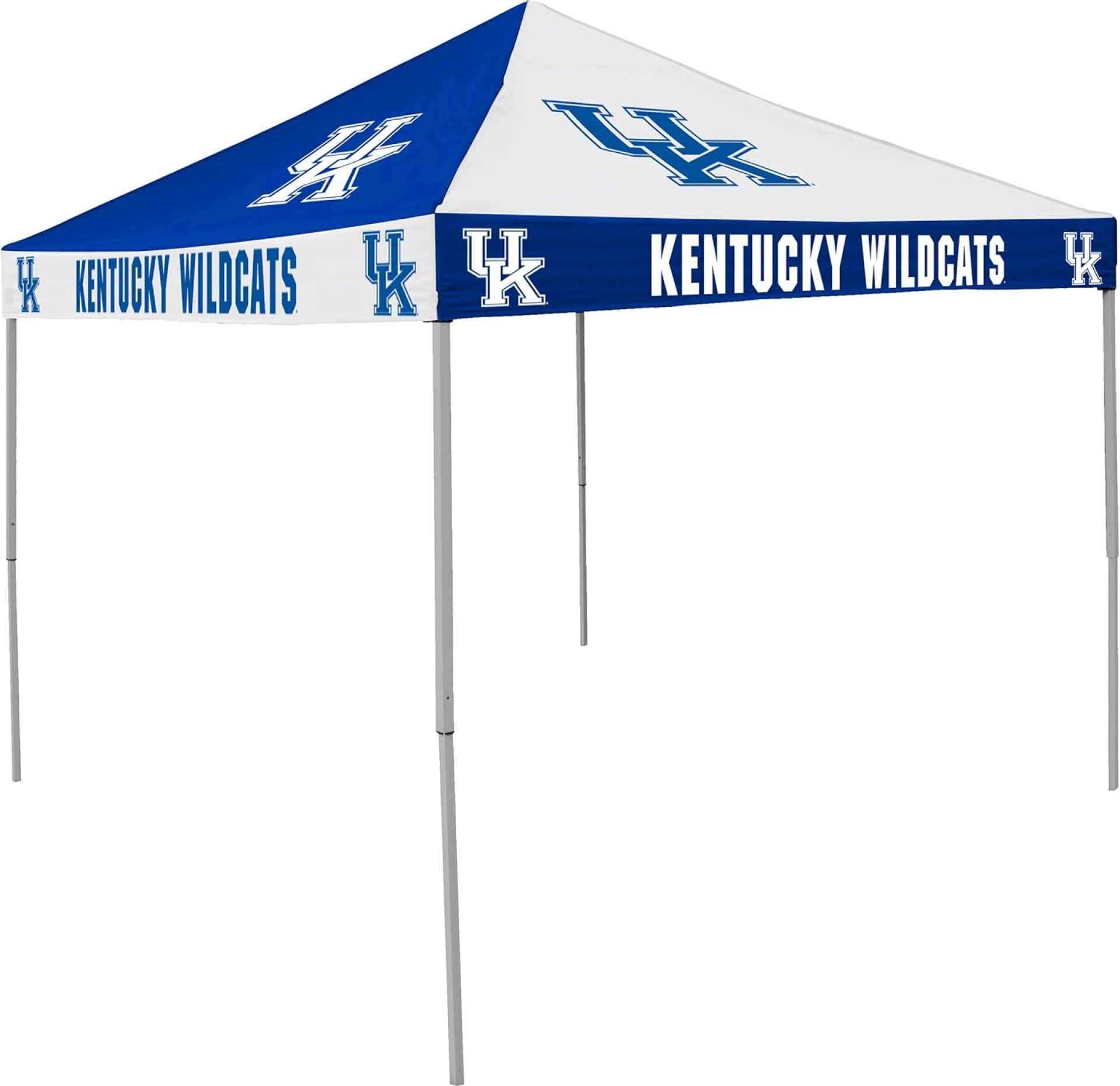 Logo Brands NCAA Kentucky Wildcats 9 x 9 Foot Pinwheel Tailgating Canopy, Blue/White, One Size Logo Brands NCAA Kentucky Wildcats 9 x 9 Foot Pinwheel Tailgating Canopy, Blue/White, One Size