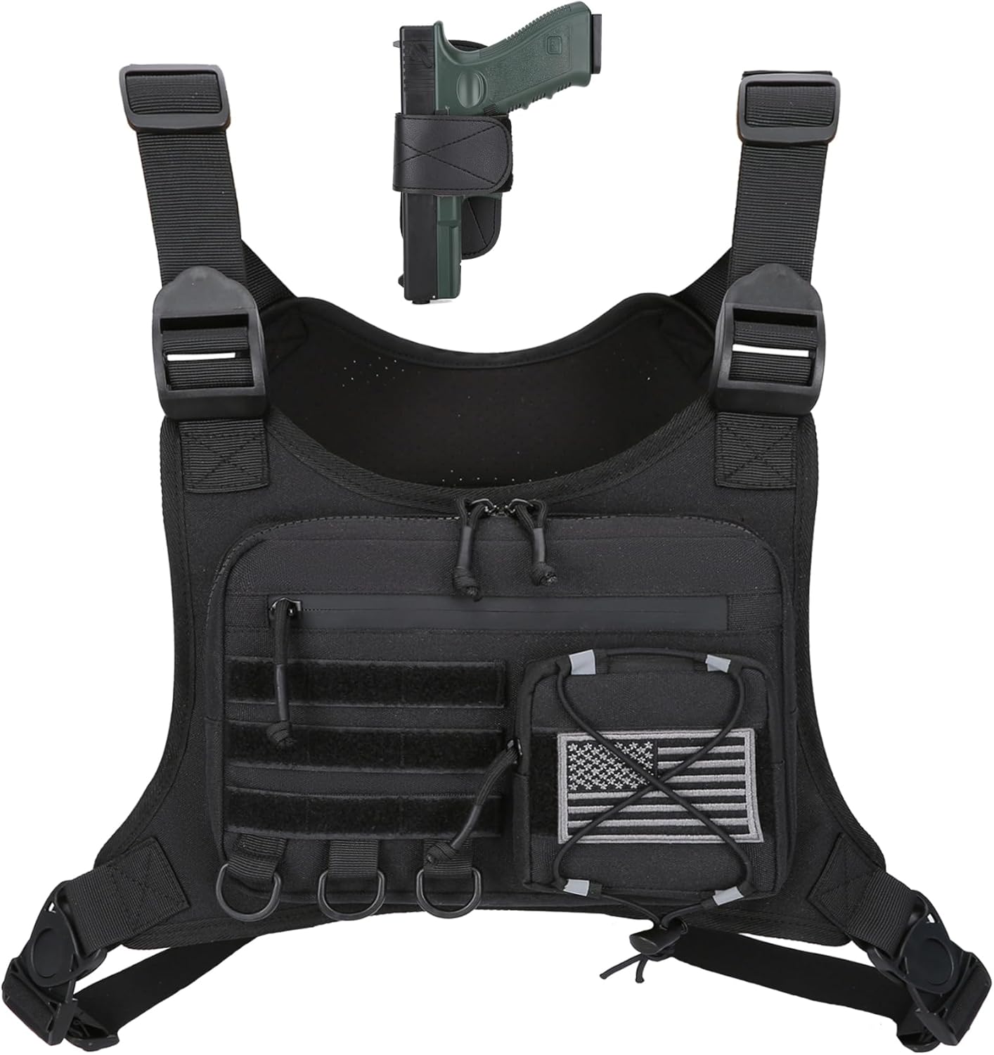 Outdoor Sports Chest Bag for Men, Chest Vest Holster Fits Most Pistols, EDC Travel Chest Pack for Running, Hiking Outdoor Sports Chest Bag for Men, Chest Vest Holster Fits Most Pistols, EDC Travel Chest Pack for Running, Hiking